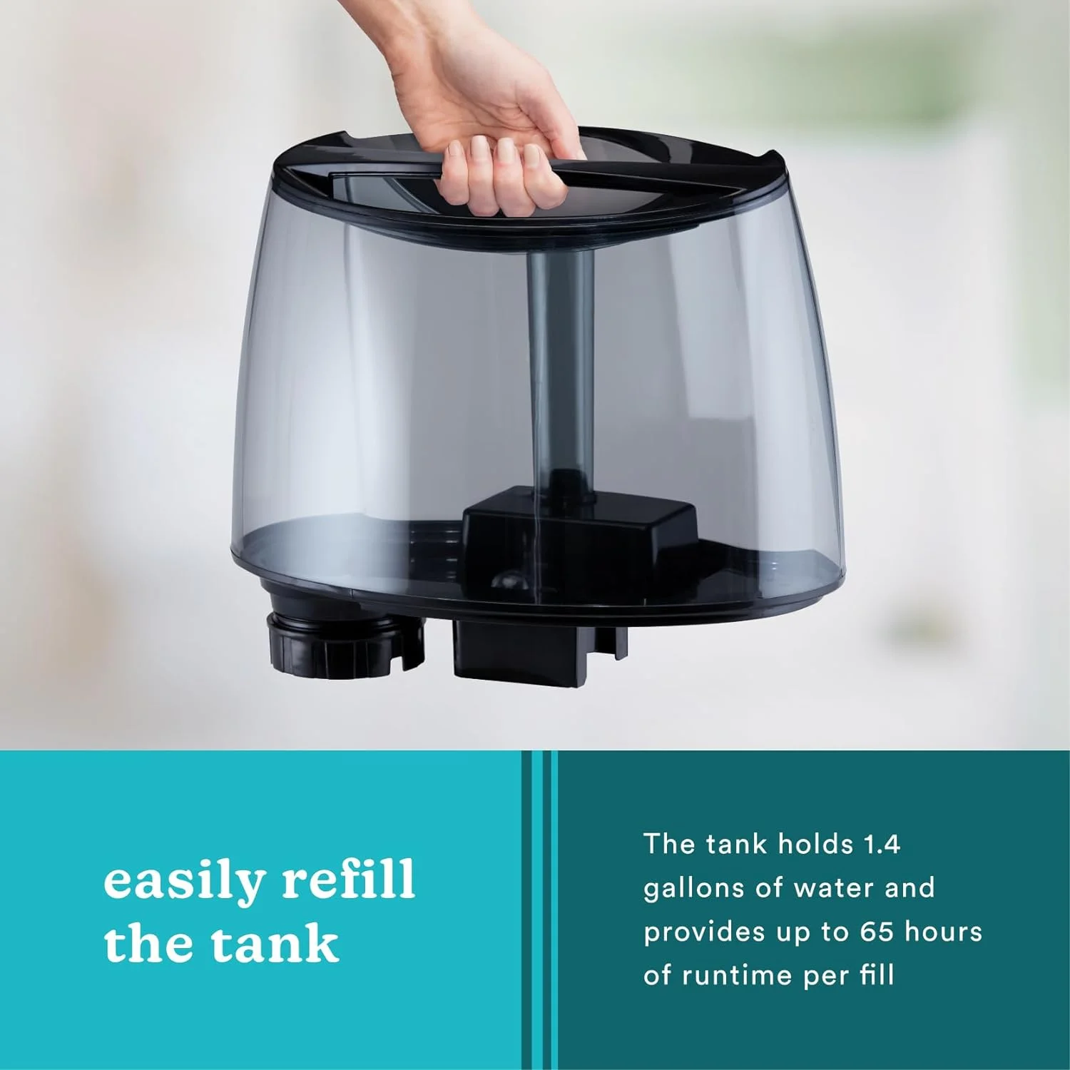 TotalComfort Plus Ultrasonic Air Humidifier, 5.3L Water Tank with Warm and Cool Mist for Home, Office, Nursery, Dorm, Night-Light with Auto Shutoff - Image 4