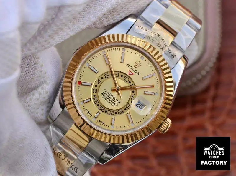 Rolex SKY-DWELLER 326938-72418 Gold Dial