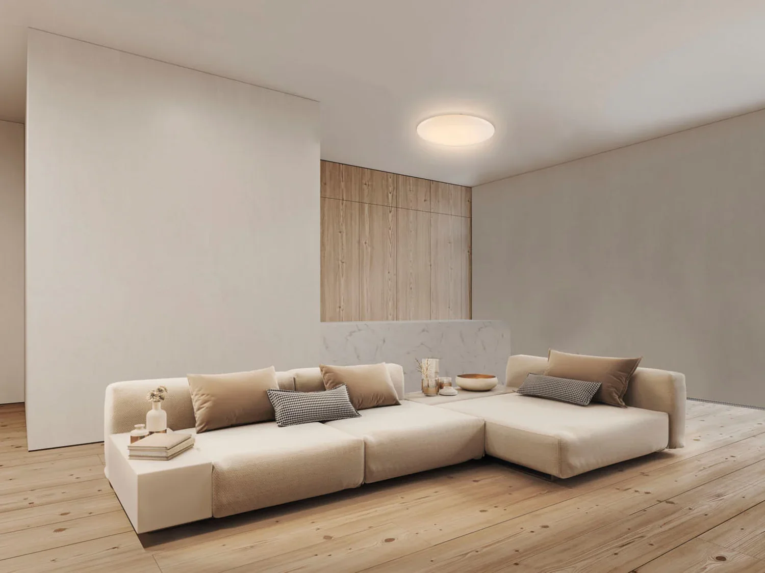LIVARNO home Plafonnier LED, effet ciel toil,  76 cm