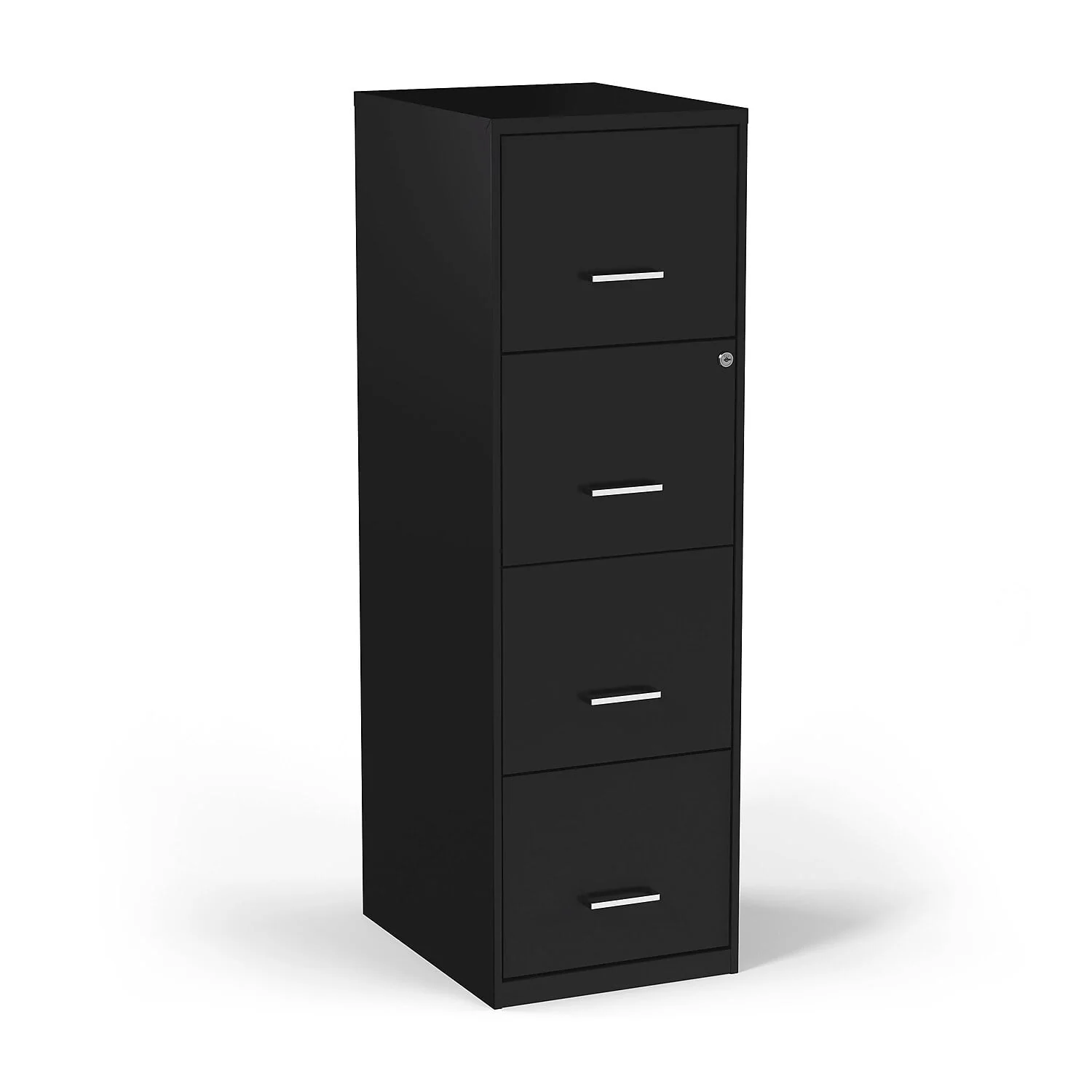 Staples 4 - Drawer Vertical File Cabinet Locking Letter Black 18