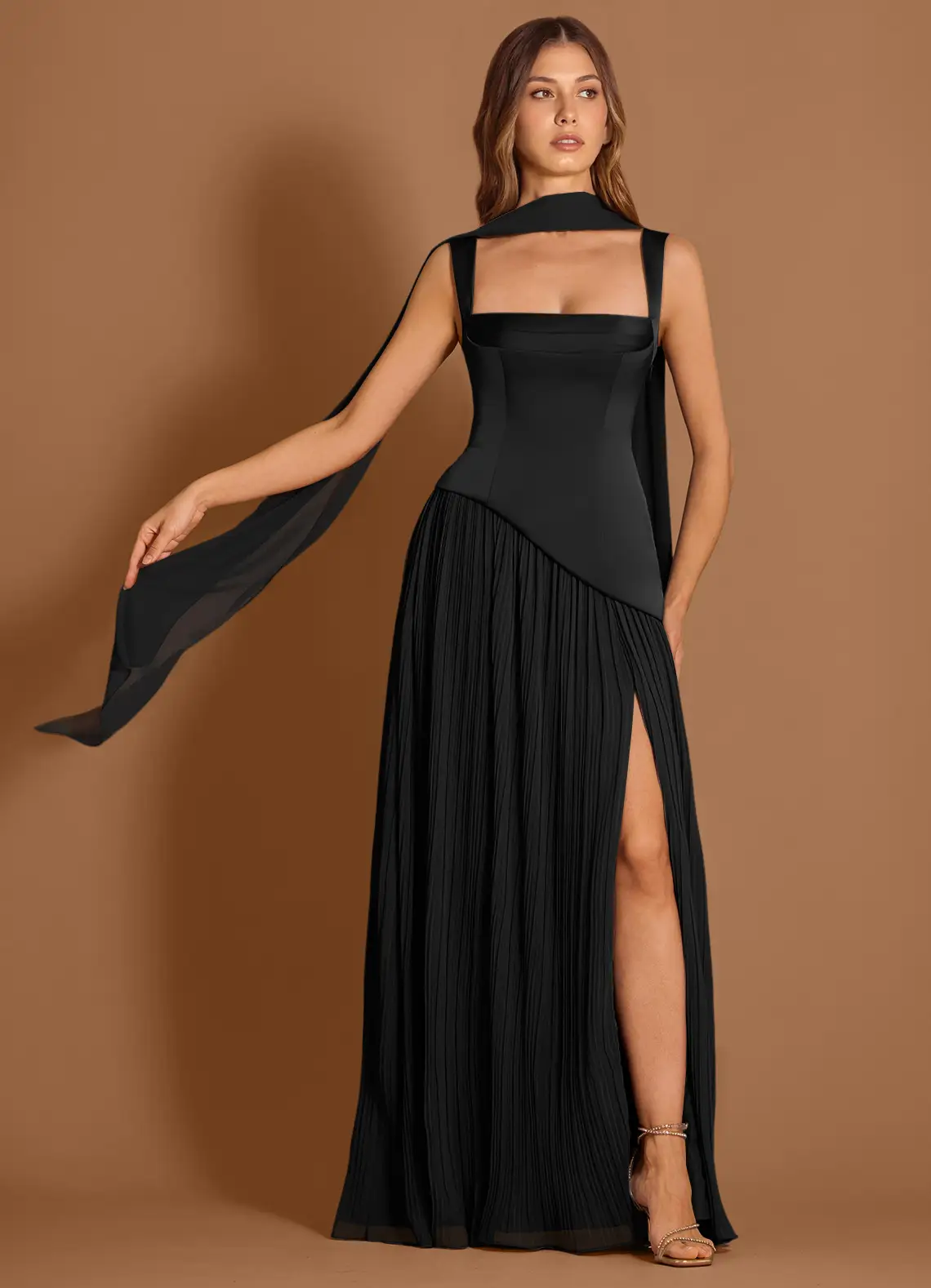 Stephanie Black Maxi Dress