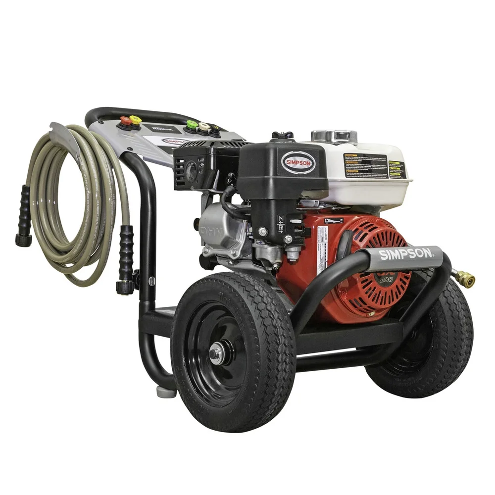 Simpson 61014 3500 PSI at 2.5 GPM HONDA GX200 with AAA AX300 Axial Cam Pump Cold Water Professional Gas Pressure Washer