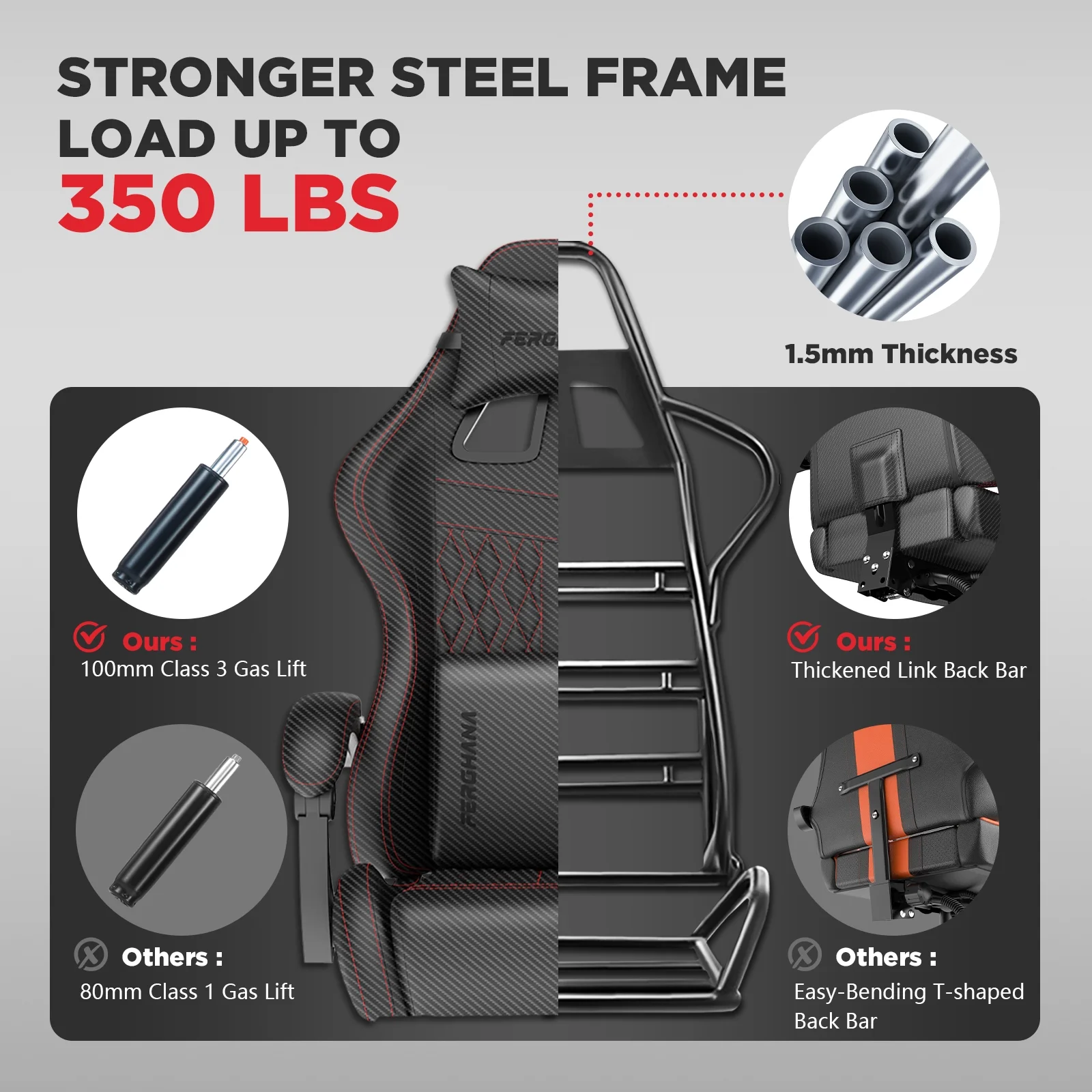 Gaming Chair with Footrest Computer Ergonomic Office Chair with Massage Lumbar Support Headrest, High Back Vintage Game Chair for Adults and Kids, Black(Black) - Image 10