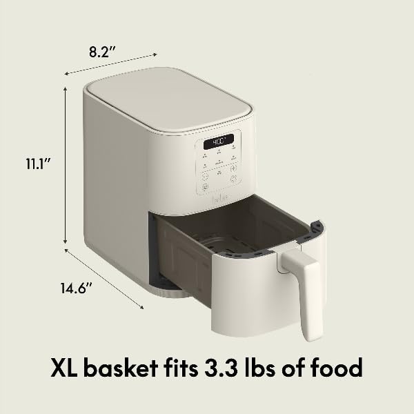 Bella Fits-anywhere™ Slim 4qt Air Fryer, Non-Toxic Coating, Oatmilk