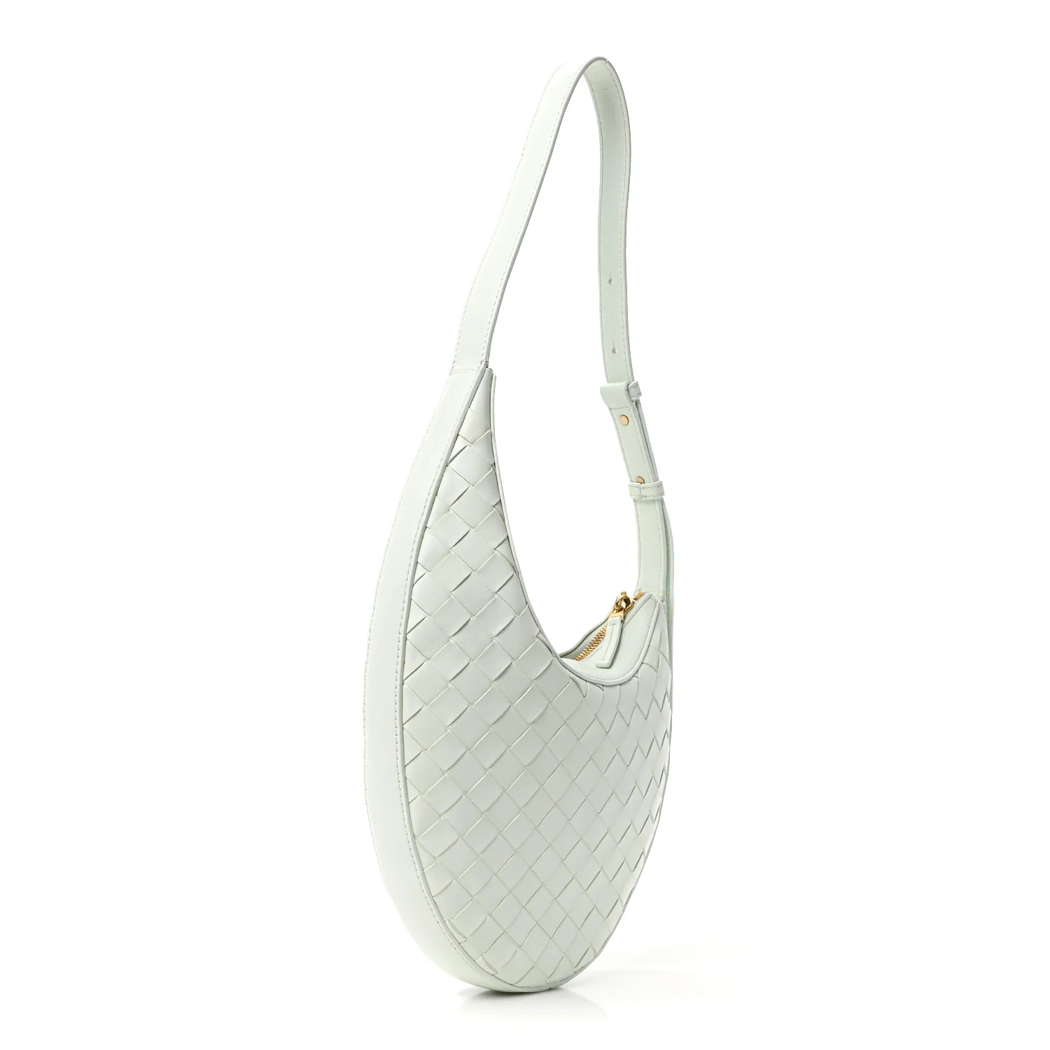 Nappa Intrecciato Small Drop Shoulder Bag Glacier