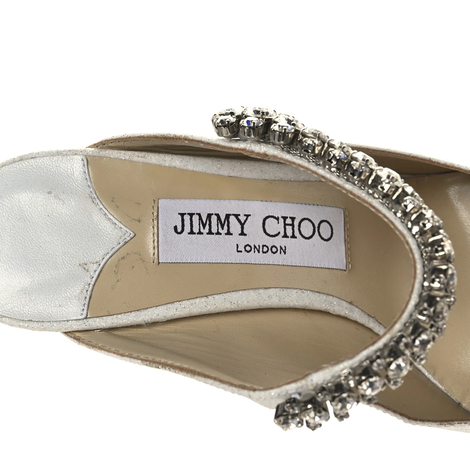 Canvas Glitter Crystal Bing 100 Pumps 36 White