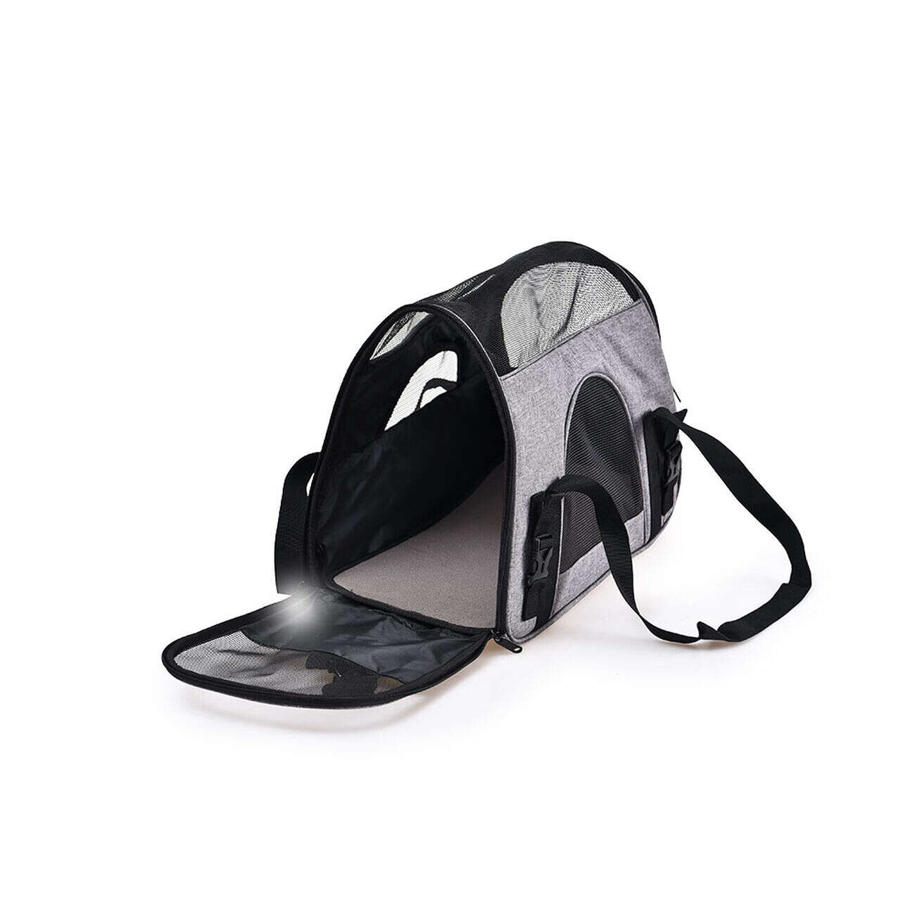 Sac de transport pour chien chat gris