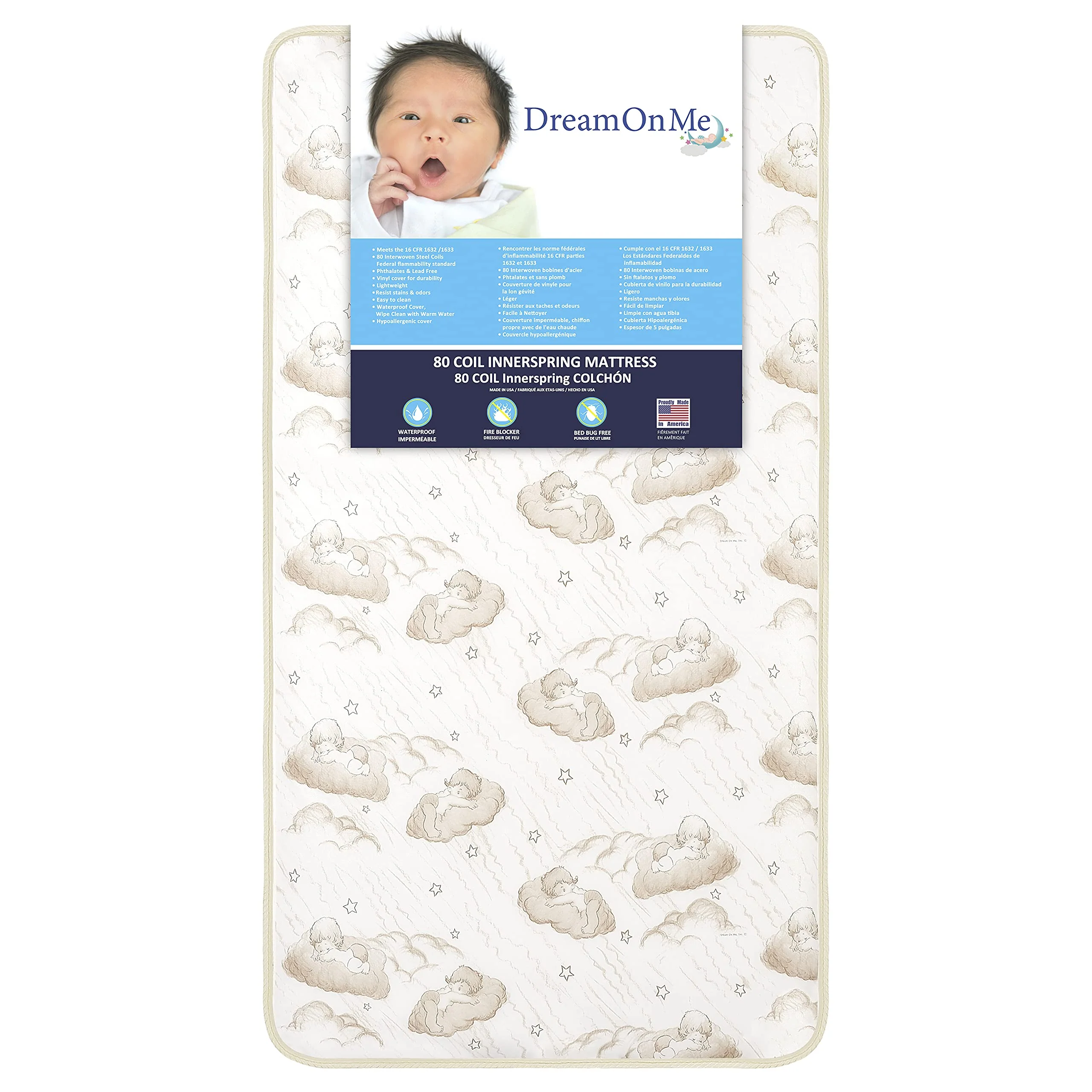 Dream On Me 2-in-1 Breathable Twilight 5 Spring Coil Crib and Toddler Bed Mattress