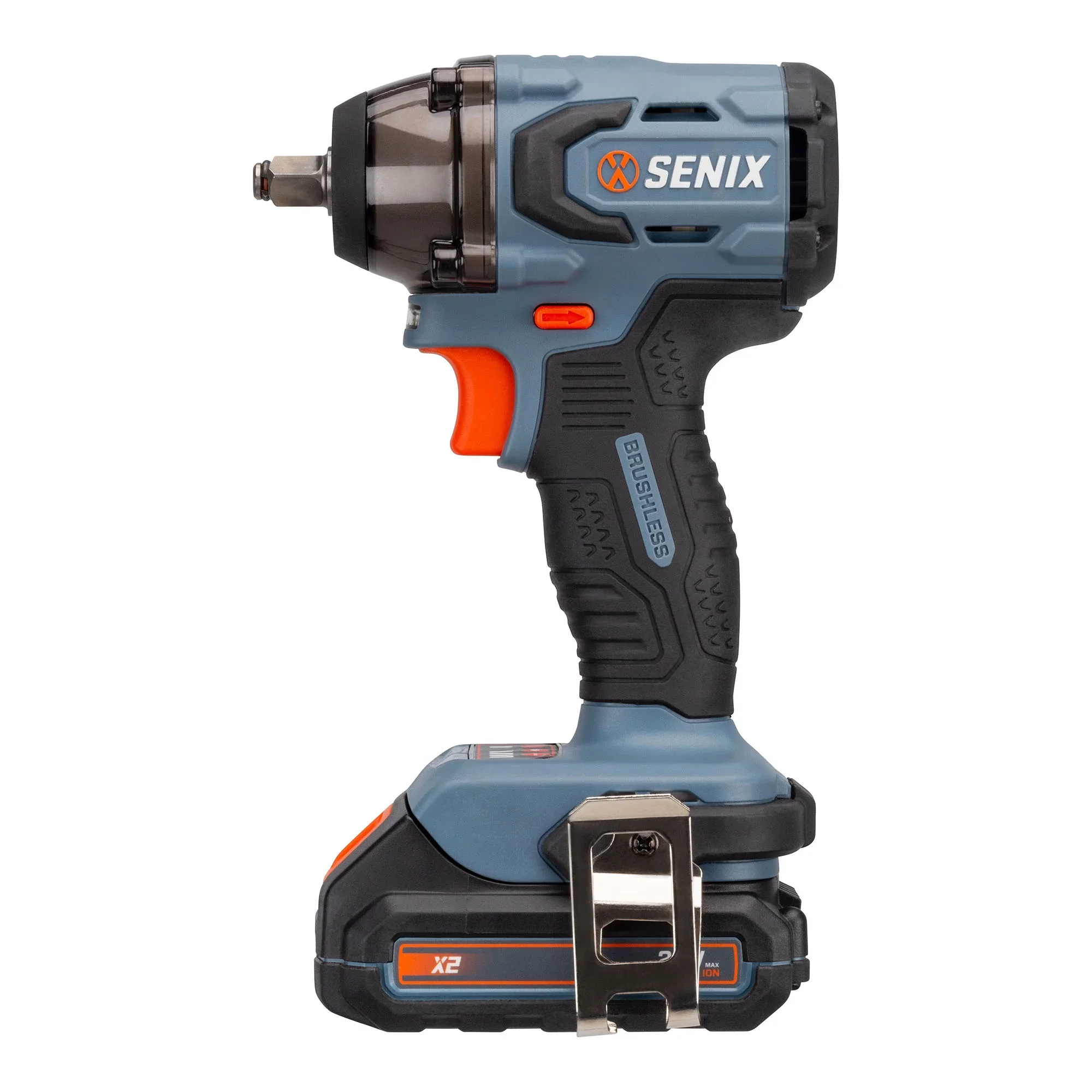 SENIX 20 Volt Max* Brushless 3/8 Impact Wrench (245 ft lbs) w/ 2.0Ah Battery & Charger, PDWX2-M11