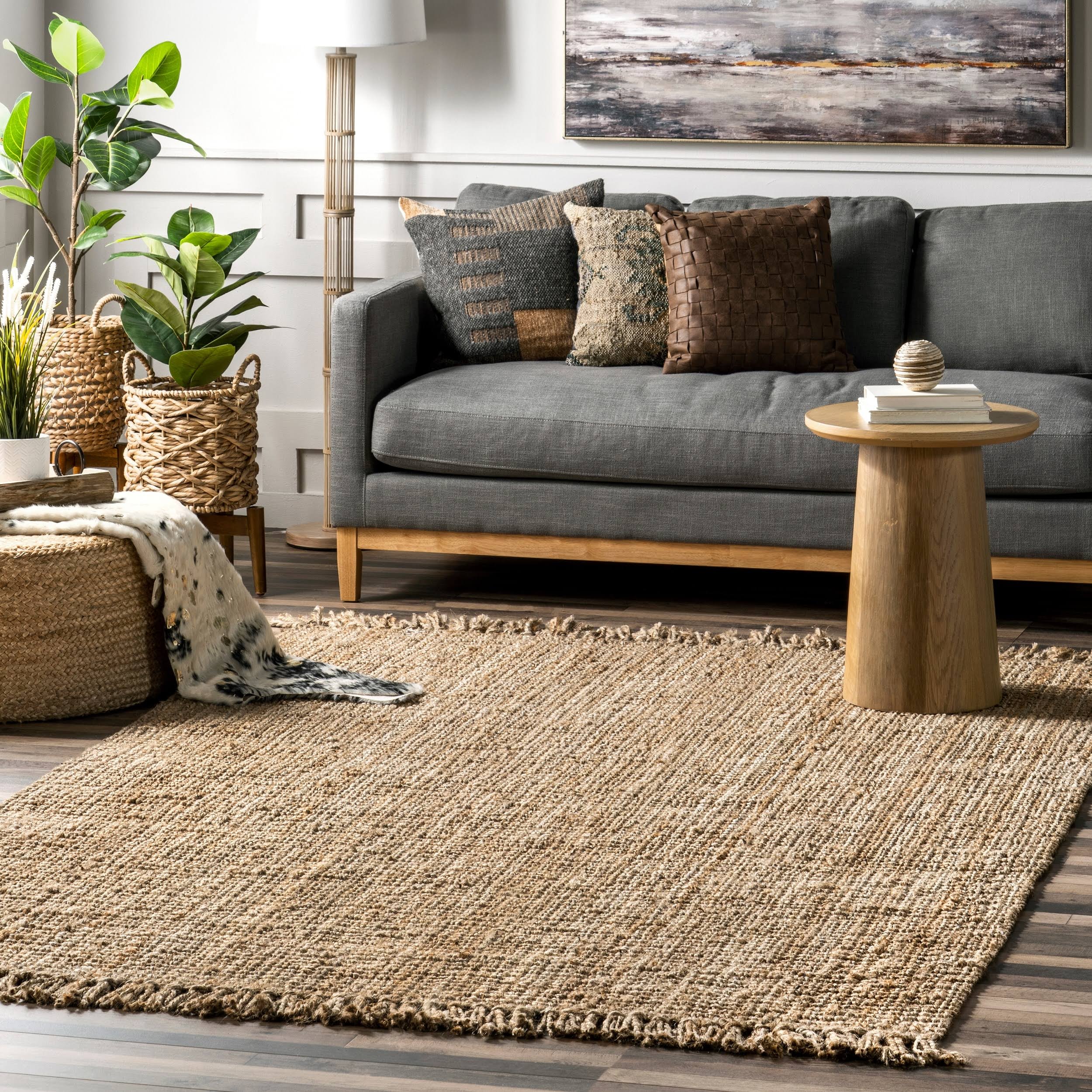 nuLOOM Natura Chunky Loop Jute Tan 2 ft. x 3 ft. Area Rug Natural