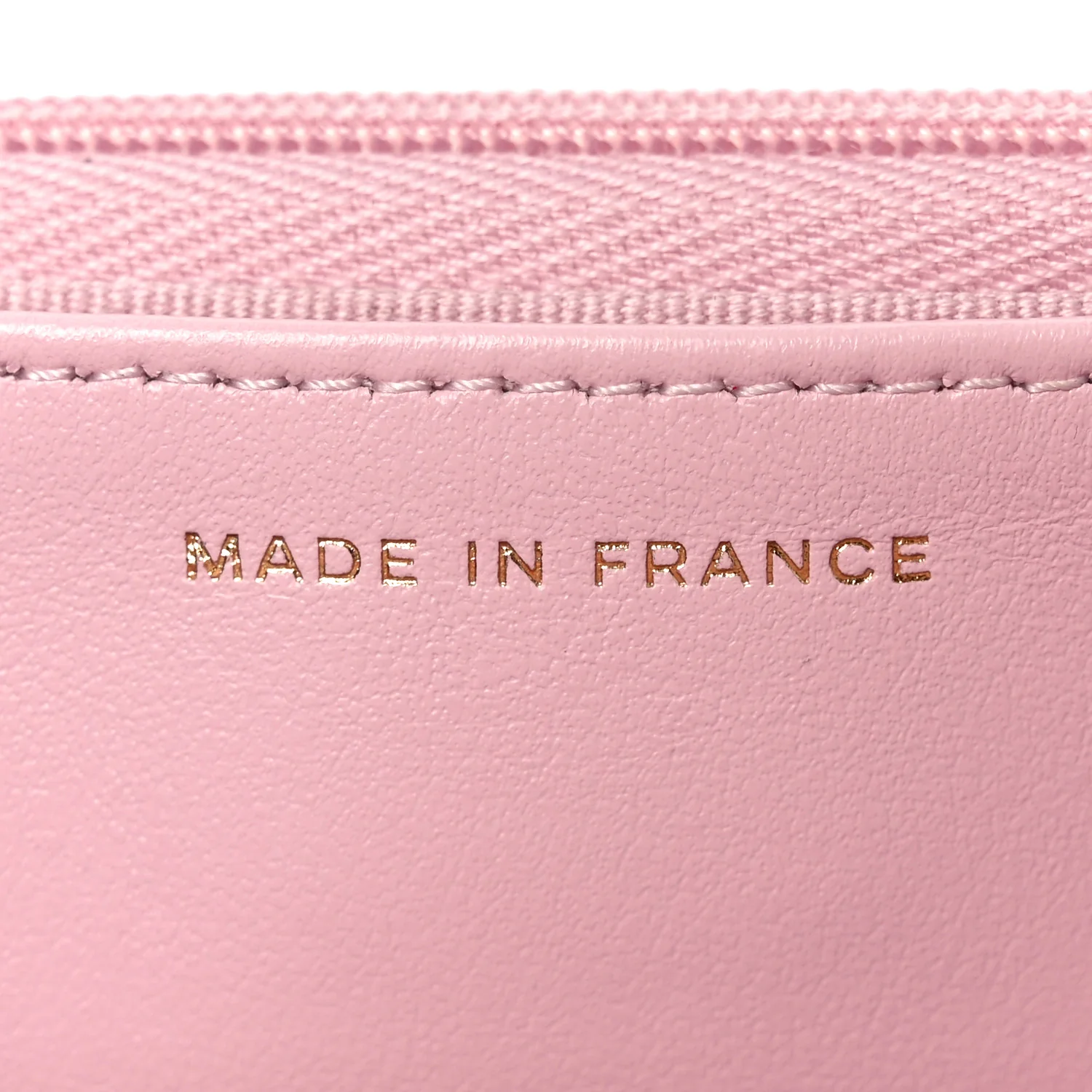 Caviar Quilted Textured CC Wallet on Chain WOC Light Pink