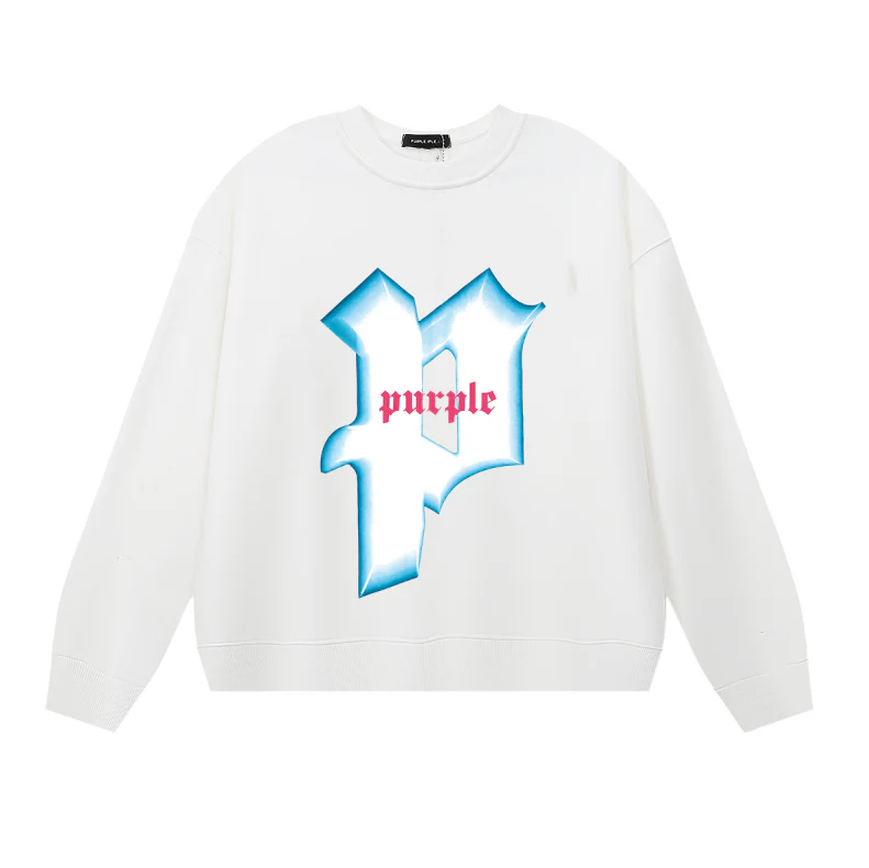Purple  Men's Long-Sleeve T-shirt Sweatshirt 1151