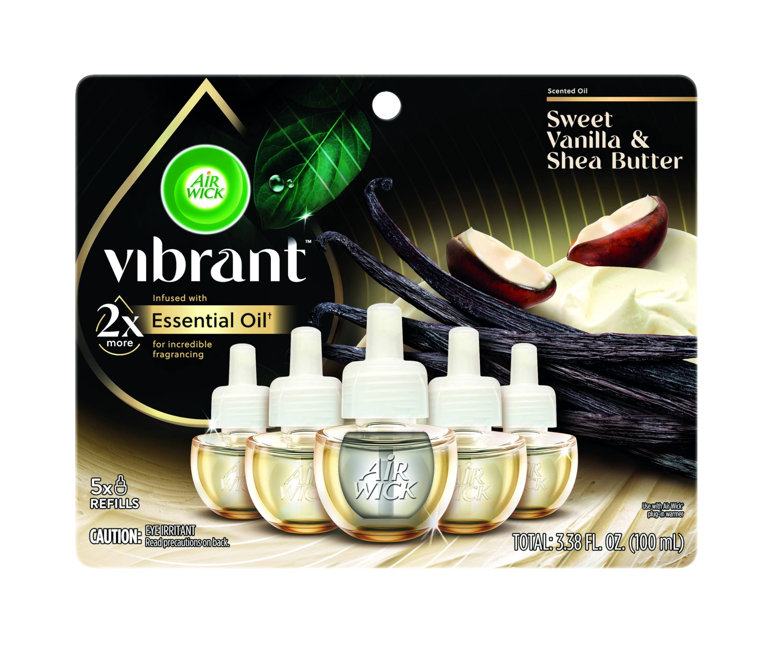 Air Wick Scented Oil - Vibrant Refill Sweet Vanilla & Shea Butter 5 ct