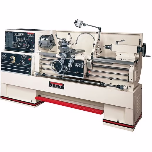 JET 321493 Lathe with 2-Axis ACU-RITE Digital Readout 200S Collet Closer and Taper Attachment Installed