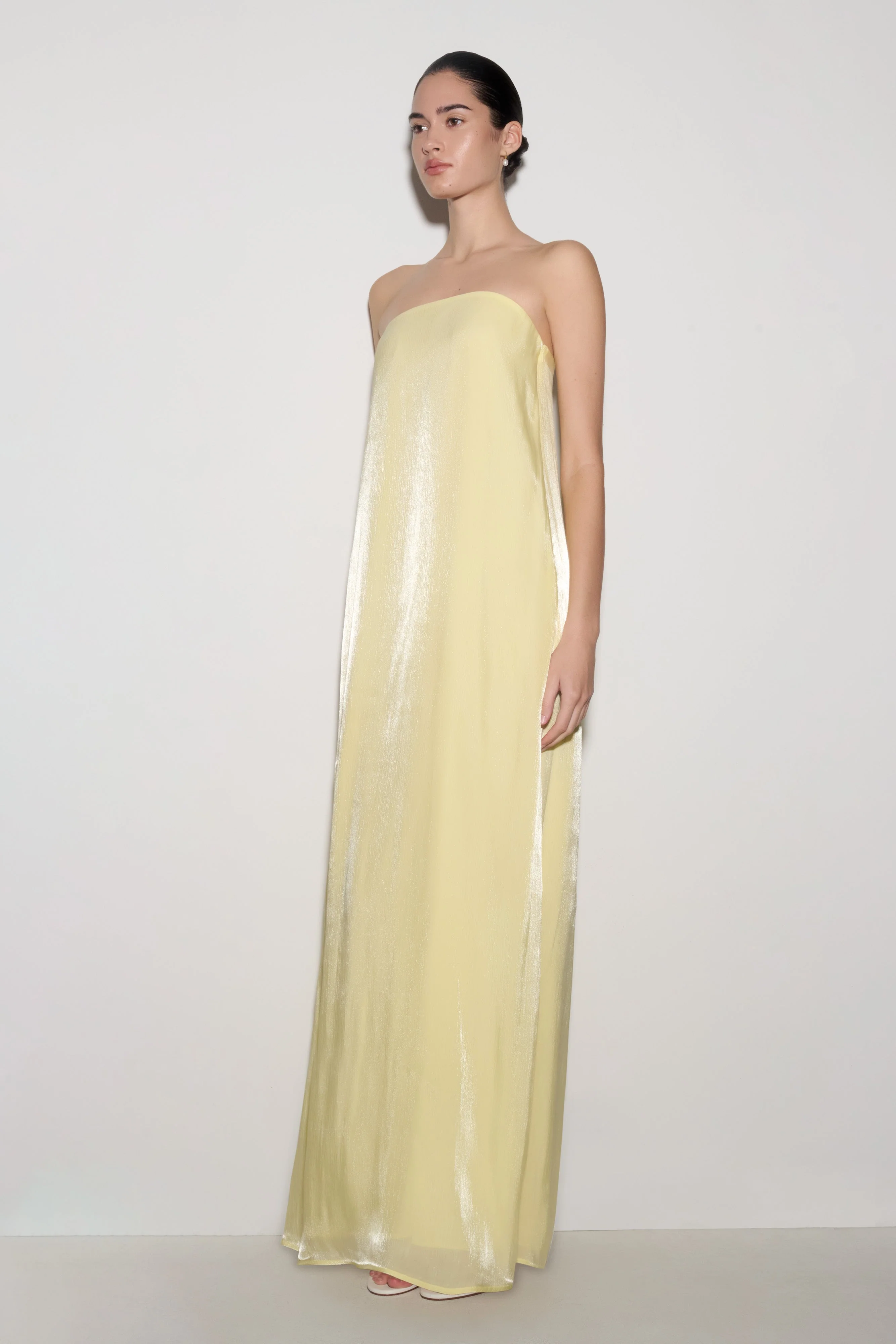 Olivia Strapless Maxi Dress - Lemon