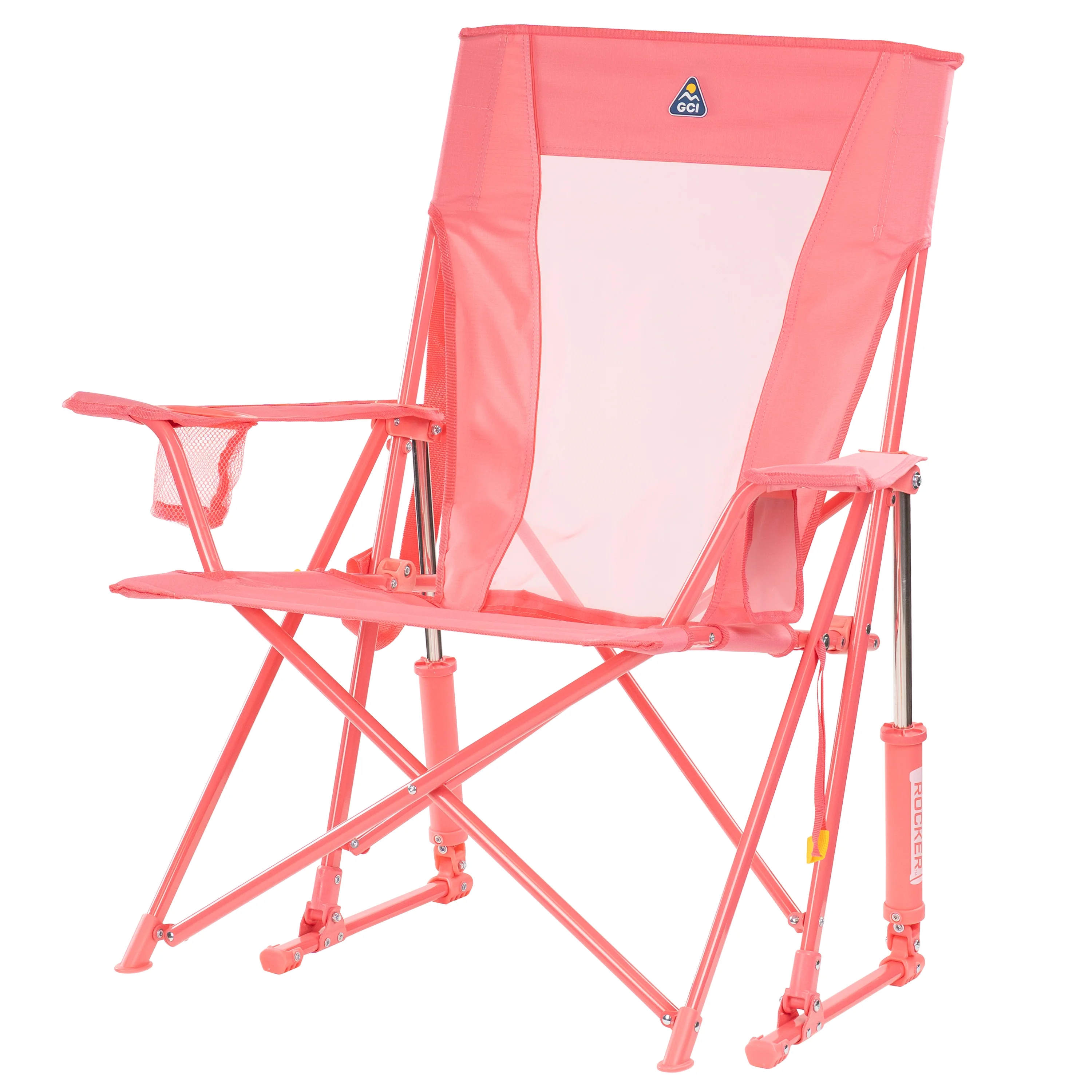 Comfort Pro Rocker Foldable Rocking Camp Chair, Blush(Blush) - Image 4