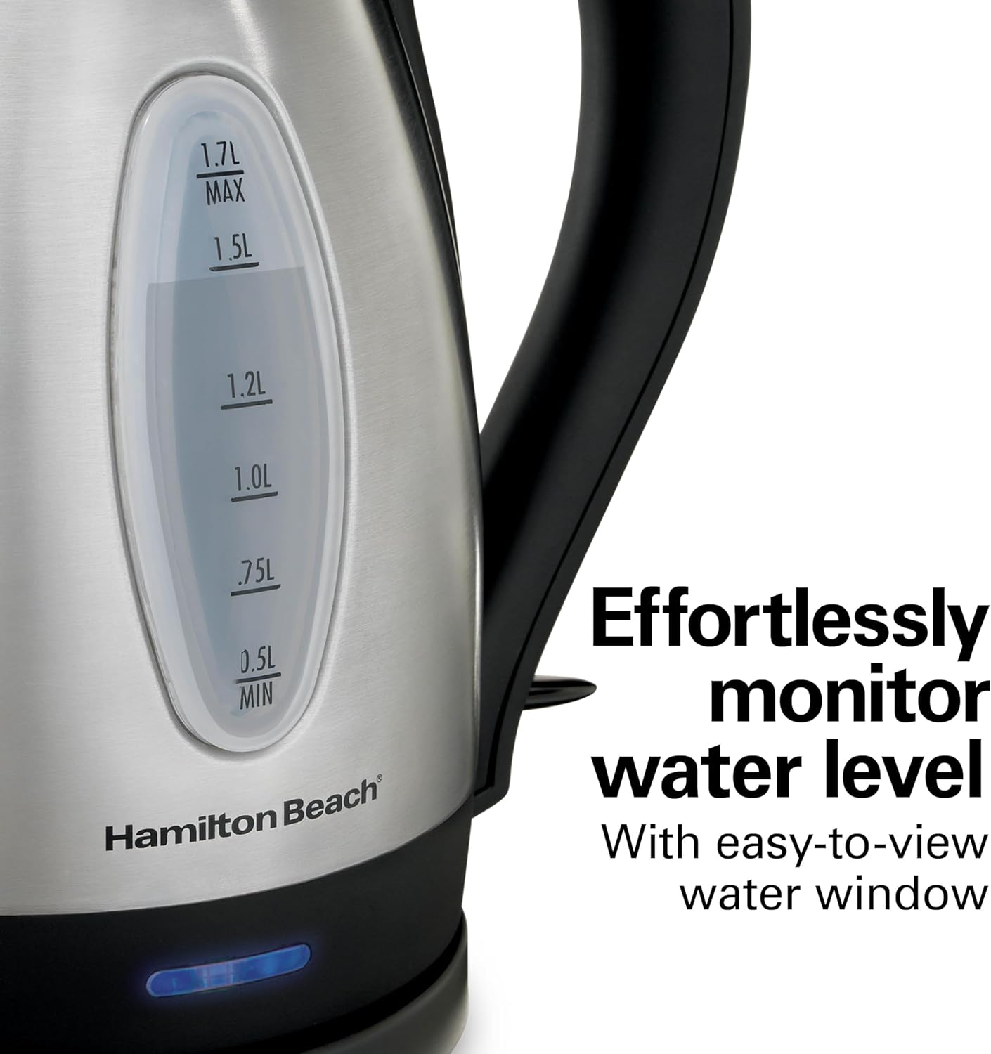 Hamilton Beach 1.7 Liter Electric Tea Kettle, Water Boiler & Heater
