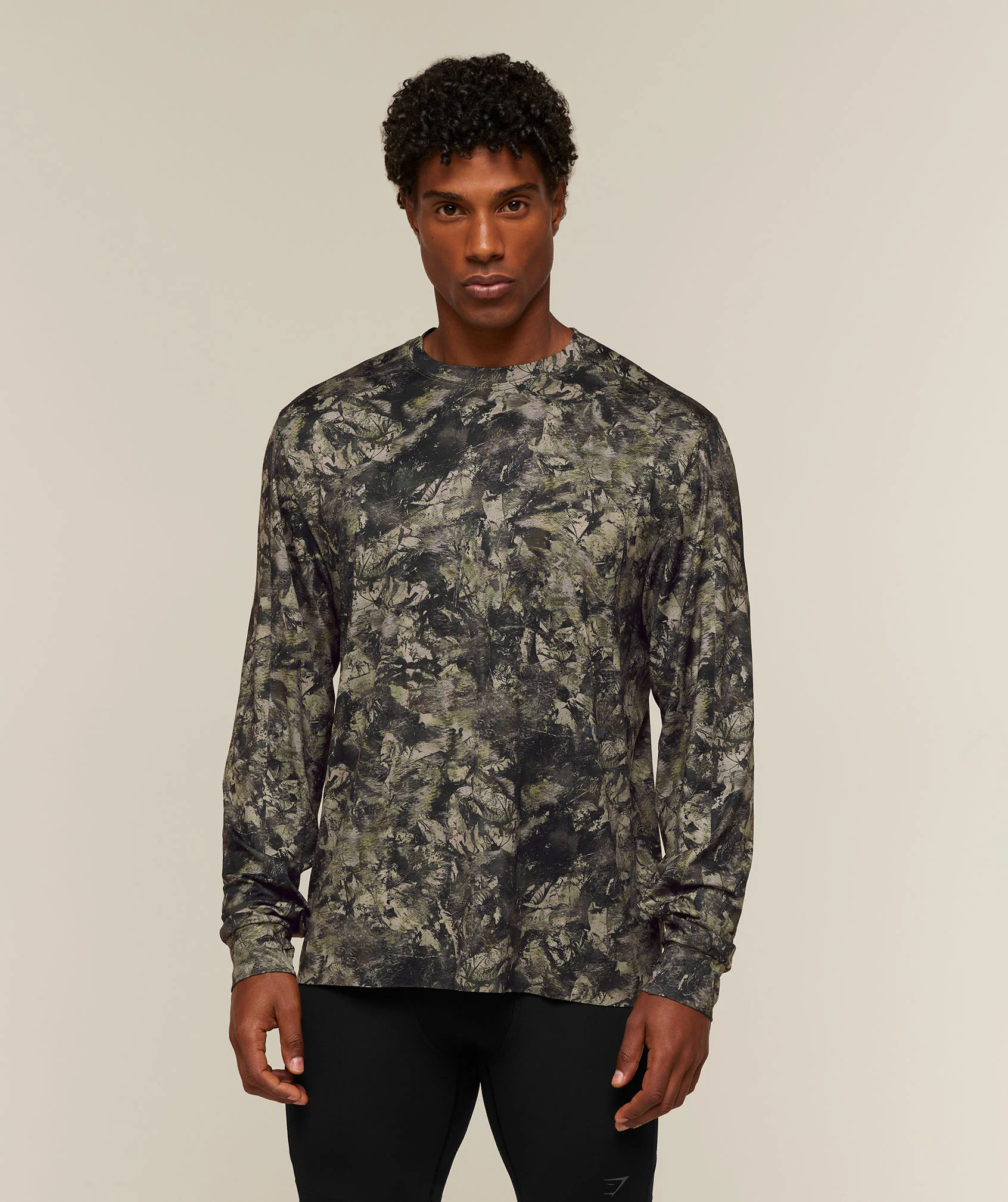 RUNNING ELITE LONG SLEEVE T-SHIRT - Chalk Beige