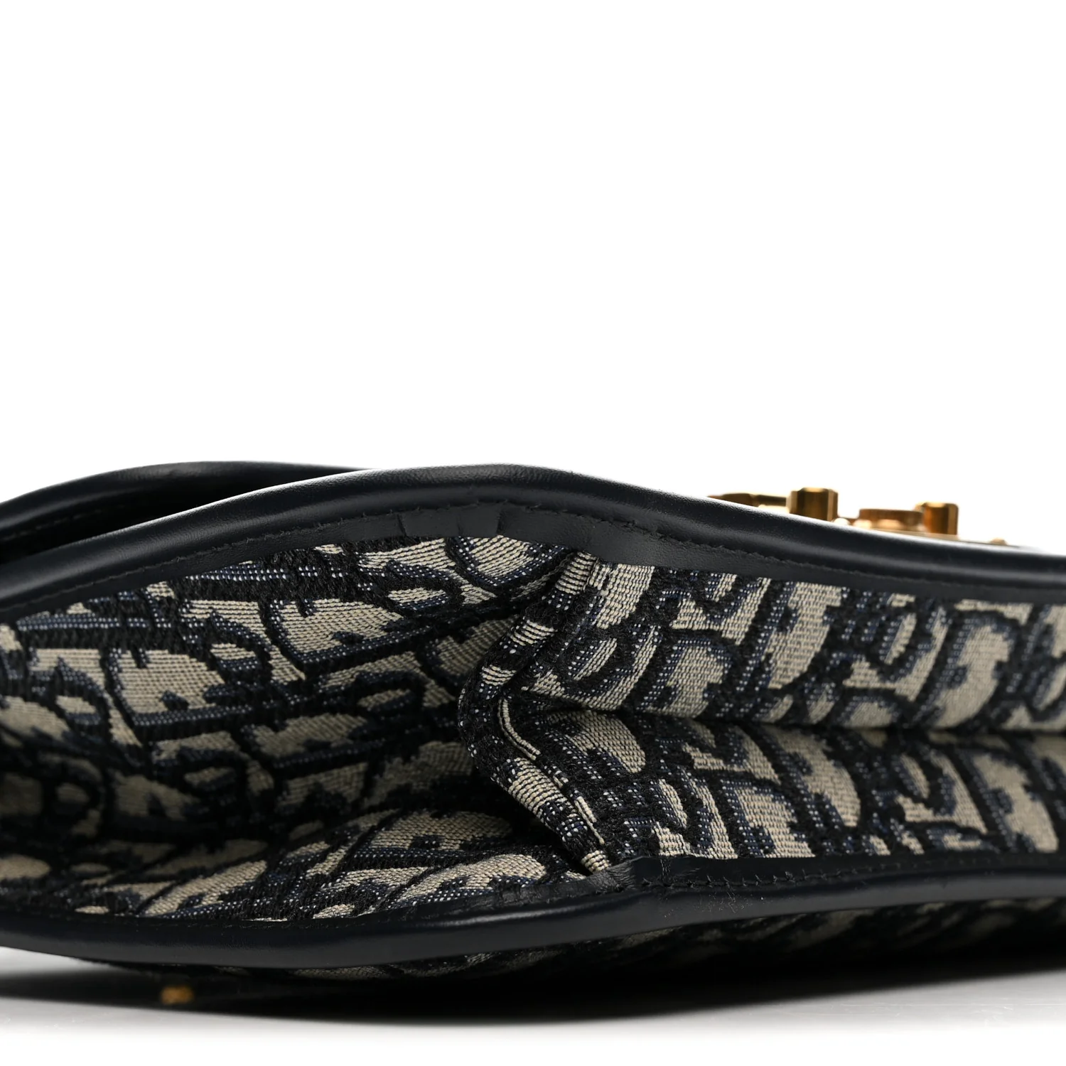 Oblique Small DiorAddict Flap Bag Navy Blue