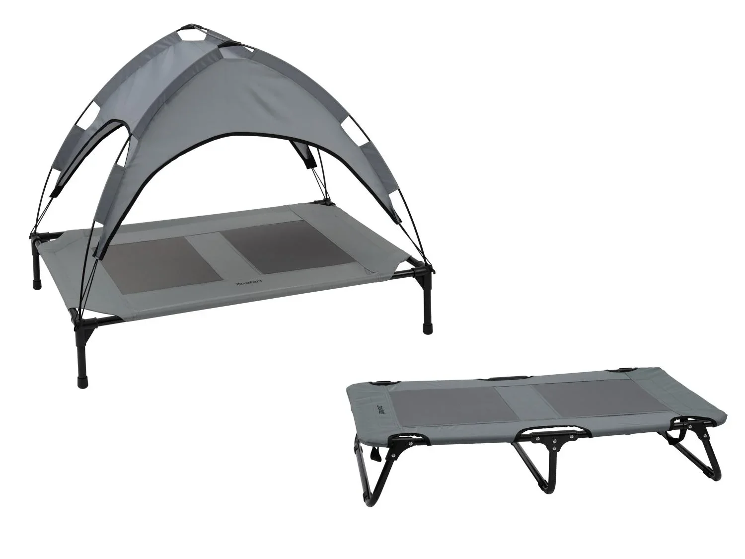 zoofari Lit de camp avec pare-soleil ou Panier pliant pour chien