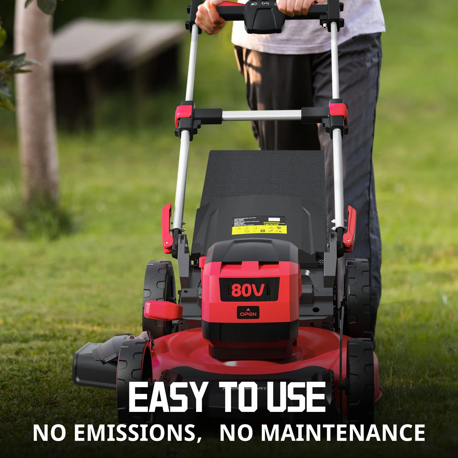 80V 22-inch Self-Propelled Cordless Lawn Mower with 6.0Ah Battery and Charger - Image 7