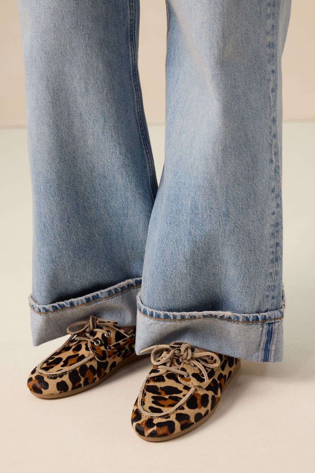 Bruine bootschoenen met leopard print