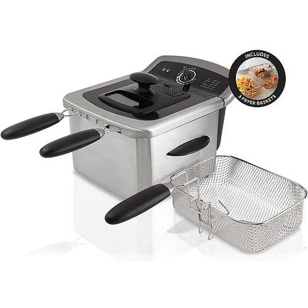 Farberware 4 L Deep Fryer, Stainless Steel, Electric, New, Model 201639