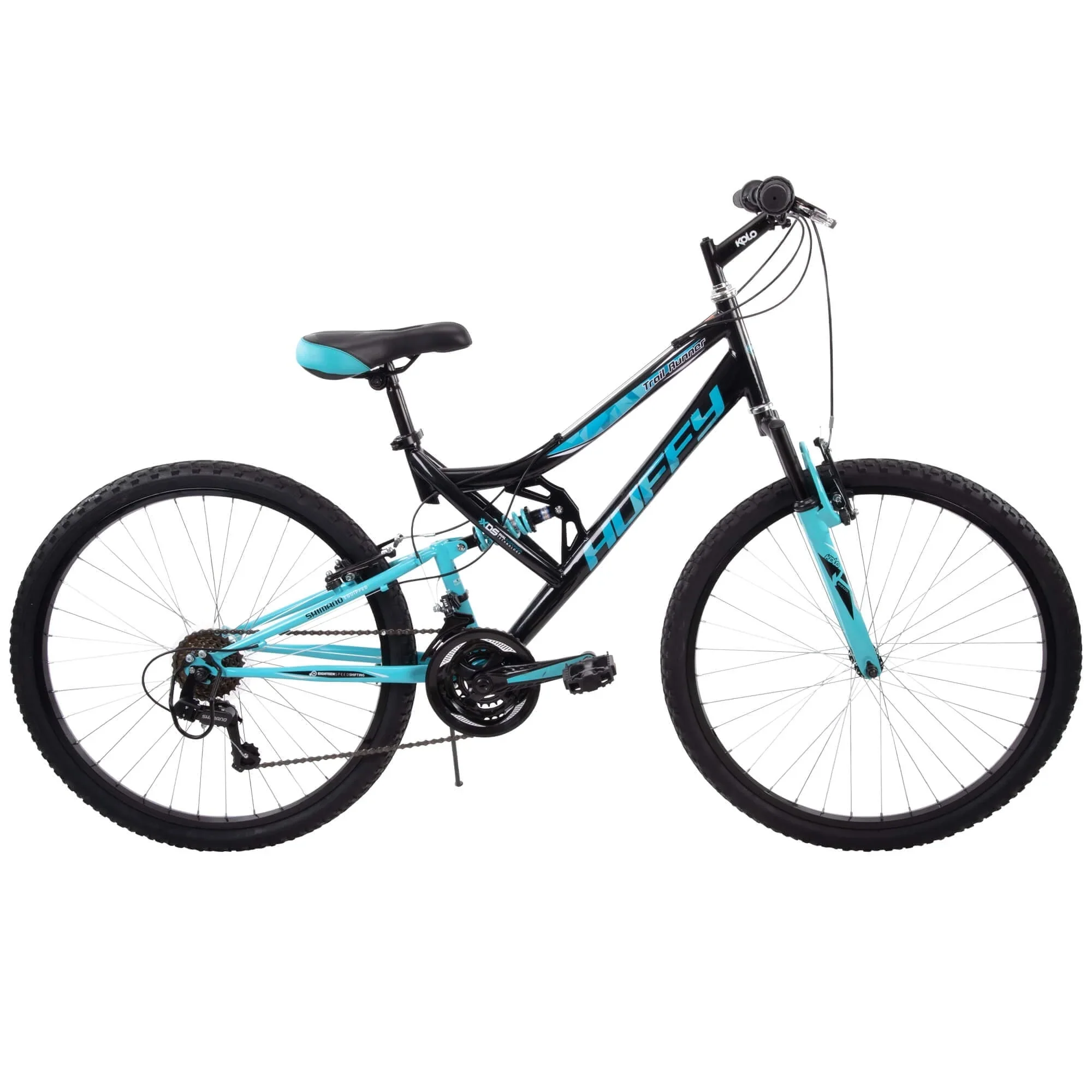 Huffy 26 Trail Runner Women's Full Suspension Mountain Bike, Black