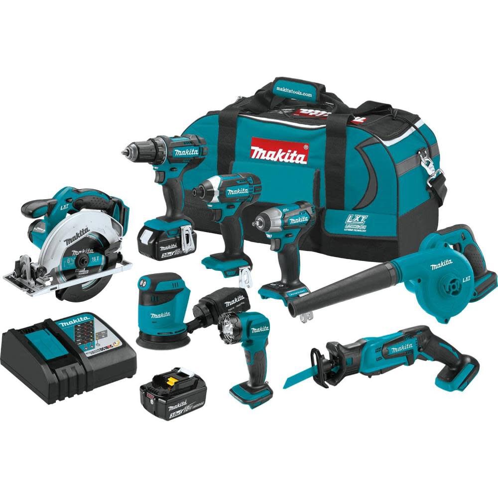 Kit combiné sans fil Makita 18V LXT Lithium-Ion 8 pièces (3,0 Ah)