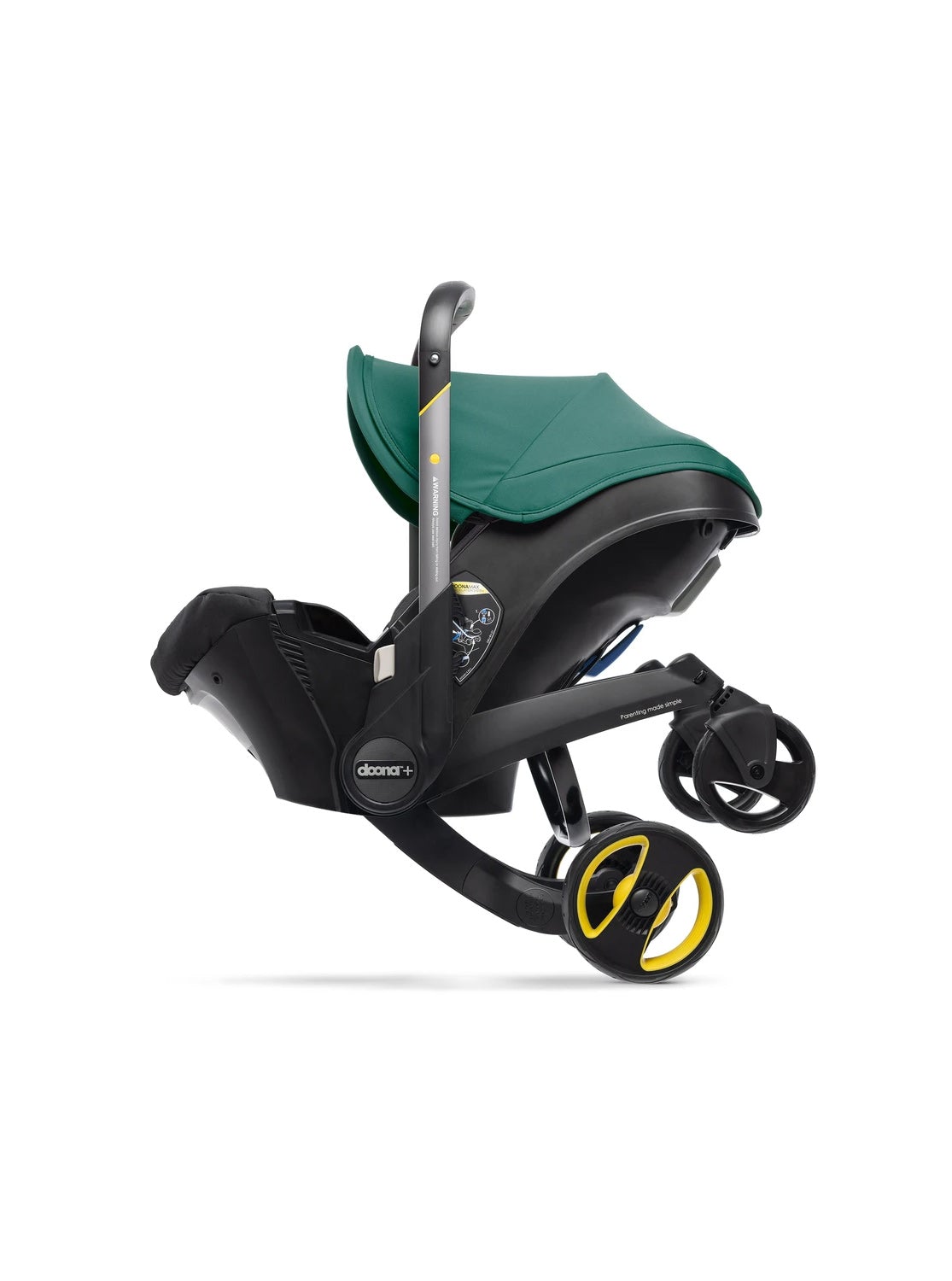 Poussette avec siège auto pour bébé et base LATCH – Édition Minuit | Transformation voiture en poussette en quelques secondes, homologuée pour le transport aérien, sac de rangement inclus