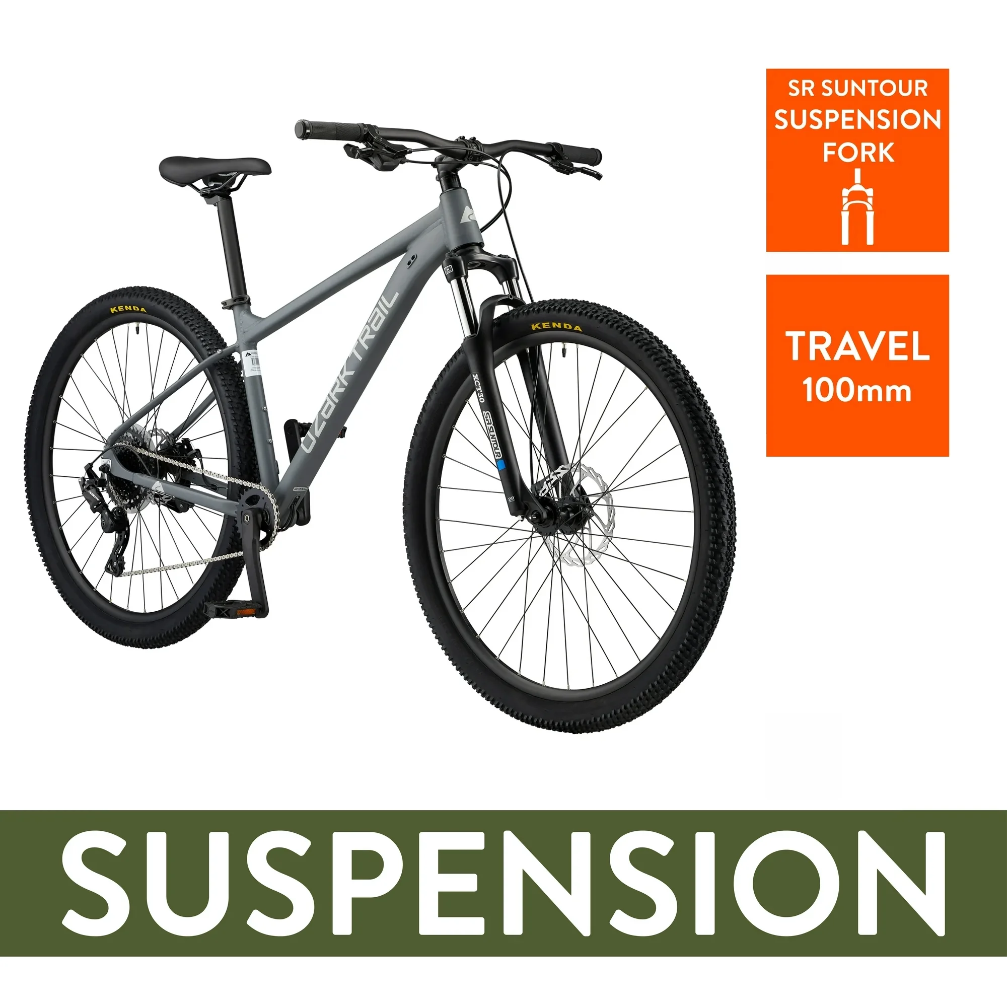29" Ridge Mountain Bike, Medium Frame, Fits Riders 5'7" 5'11", Gray, Adult(17 in) - Image 10