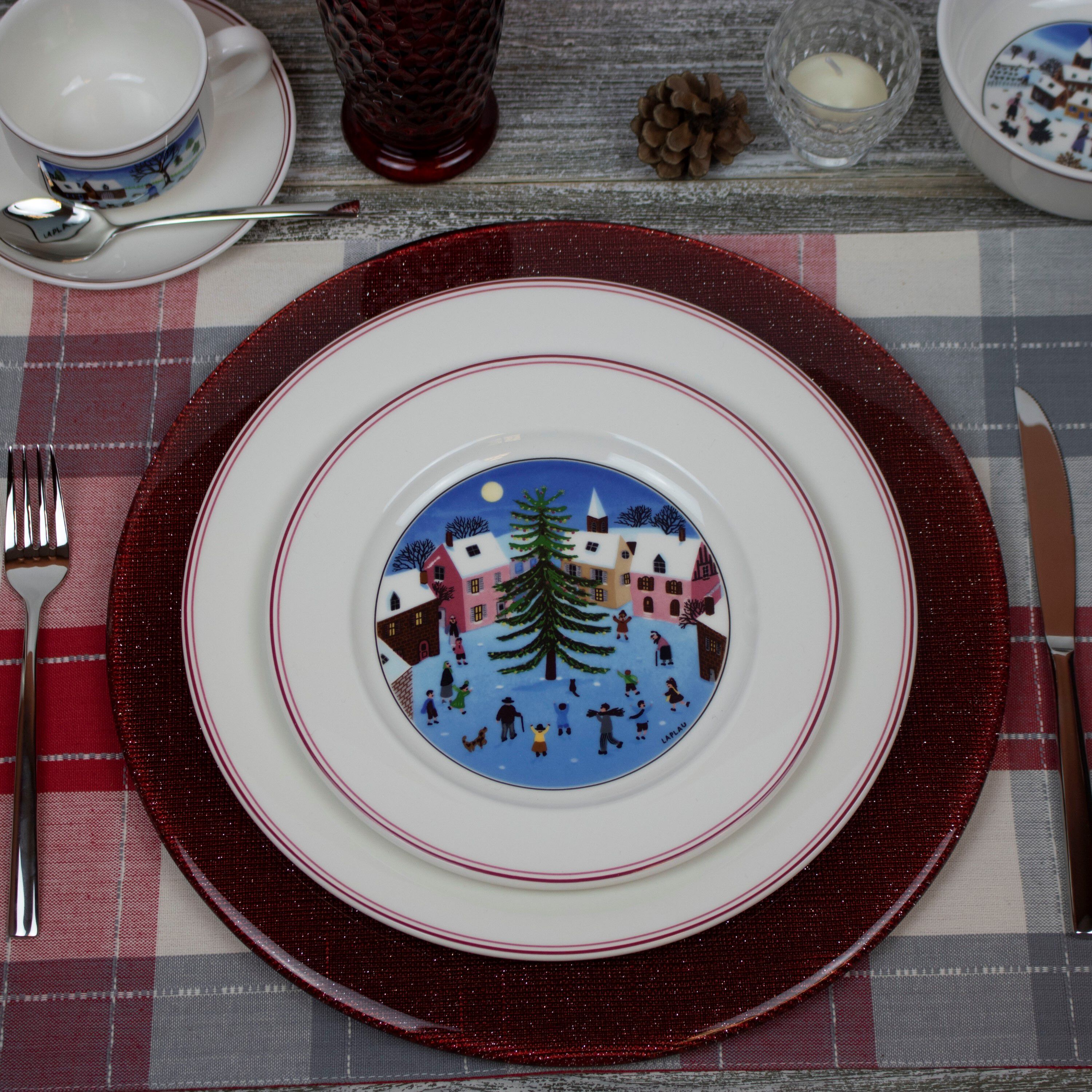 Design Naif Salad/ Dessert Plate - Multi-colored, 8.3'', Premium Porcelain