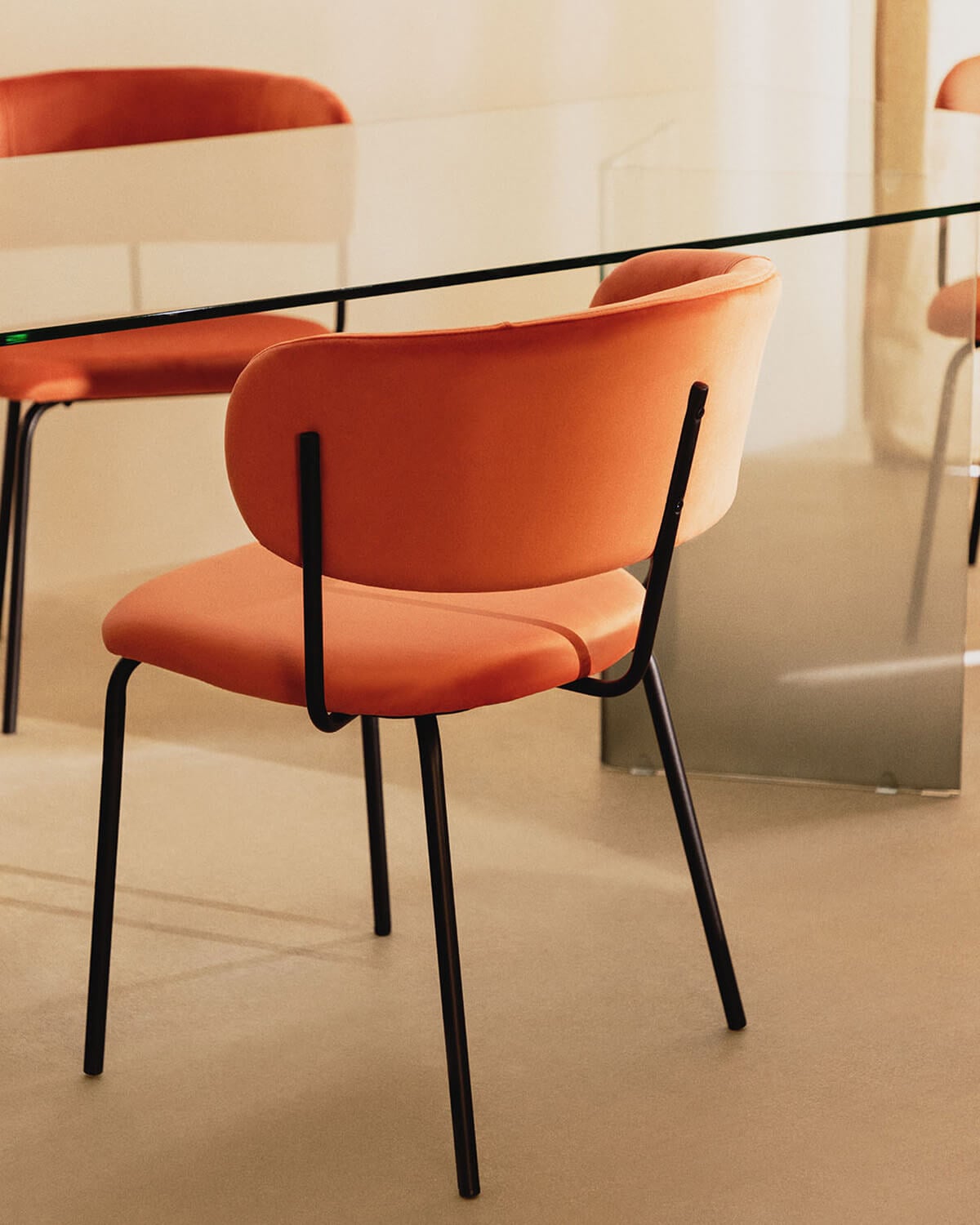 Bonse - Pack 2 Sillas de Comedor de Terciopelo y Metal Bonse