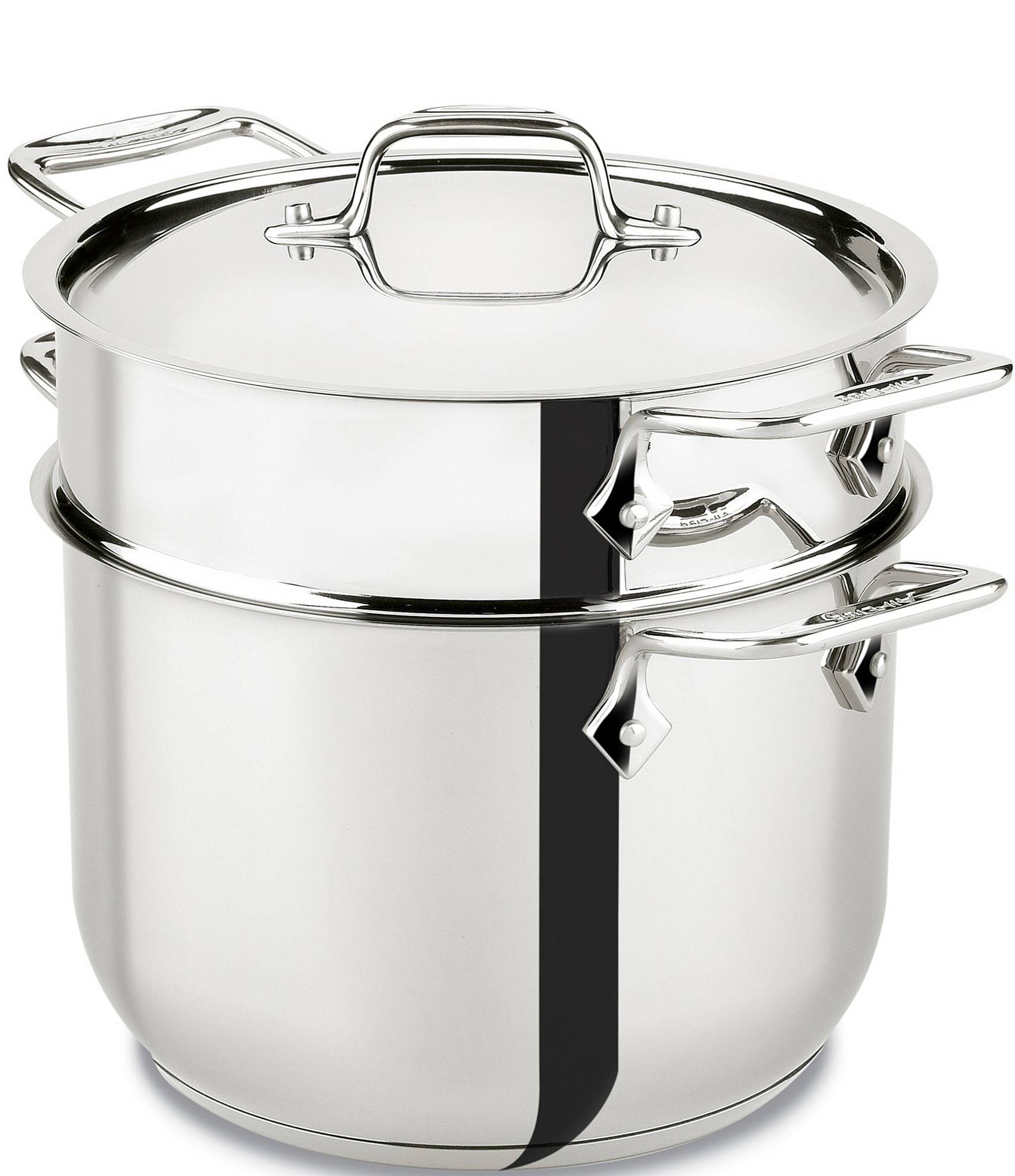 All Clad Stainless Steel 6 Quart Pasta Pot