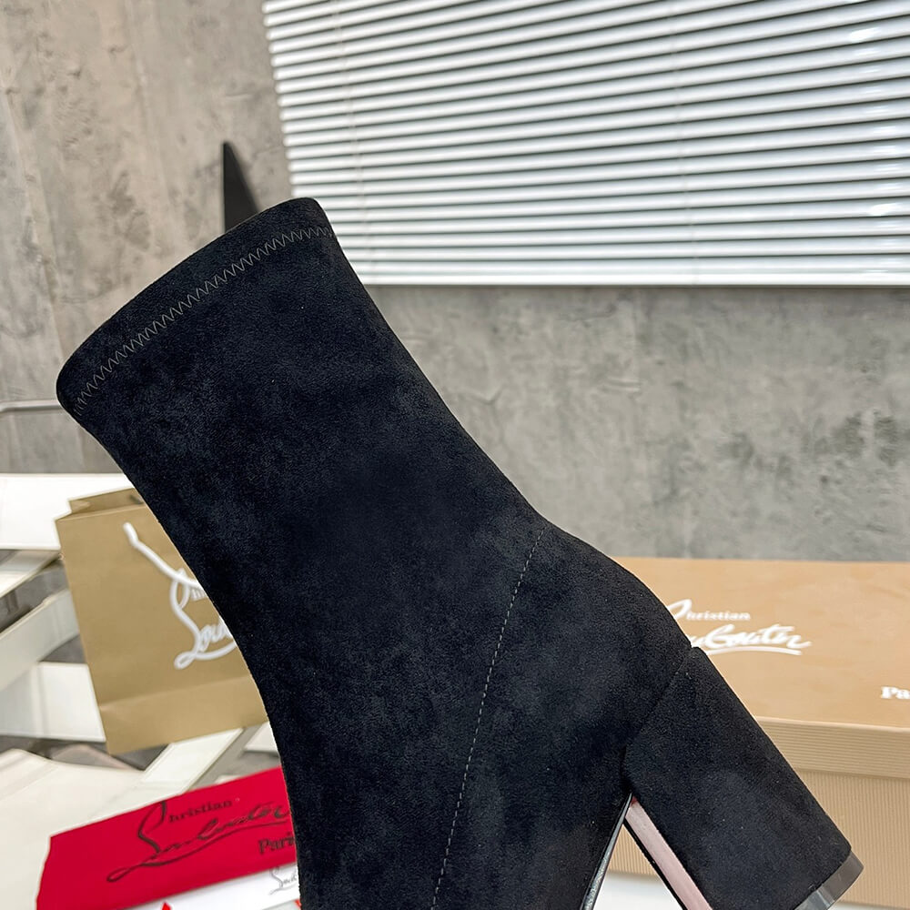 Christian Louboutin Strechadoxa 70 Suede Ankle Boots