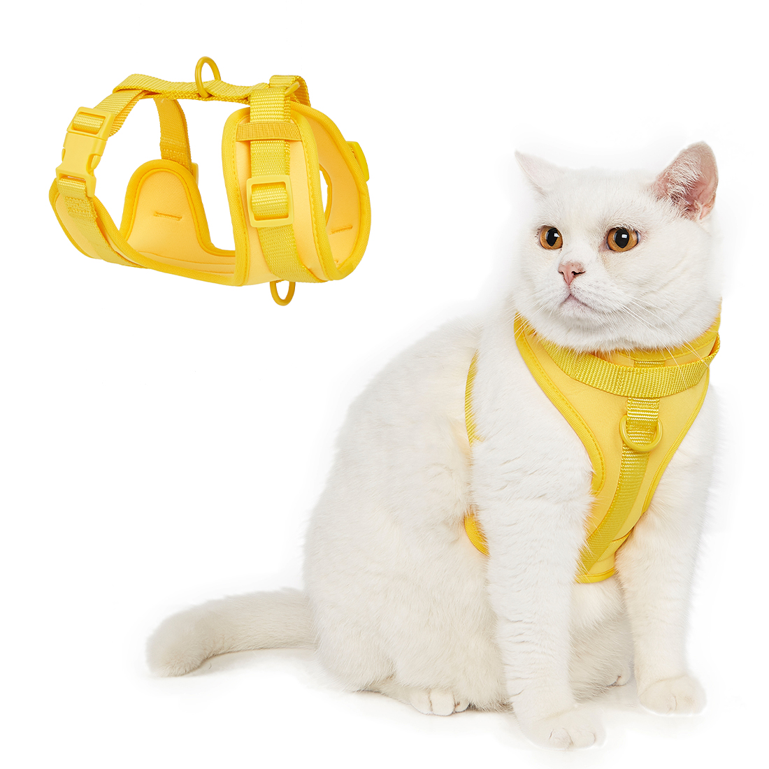 6-Color Adjustable Pet Collar Vest Comfortable Harness for Dogs and Cats with Easy-to-Fit Chest Straps