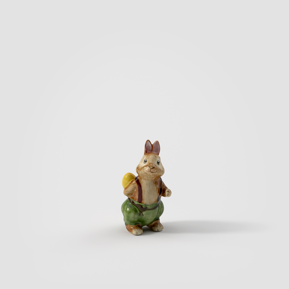 Bunny Tales Easter figurine - White, 1.6'' x 1.6'' x 3.2'', porcelain