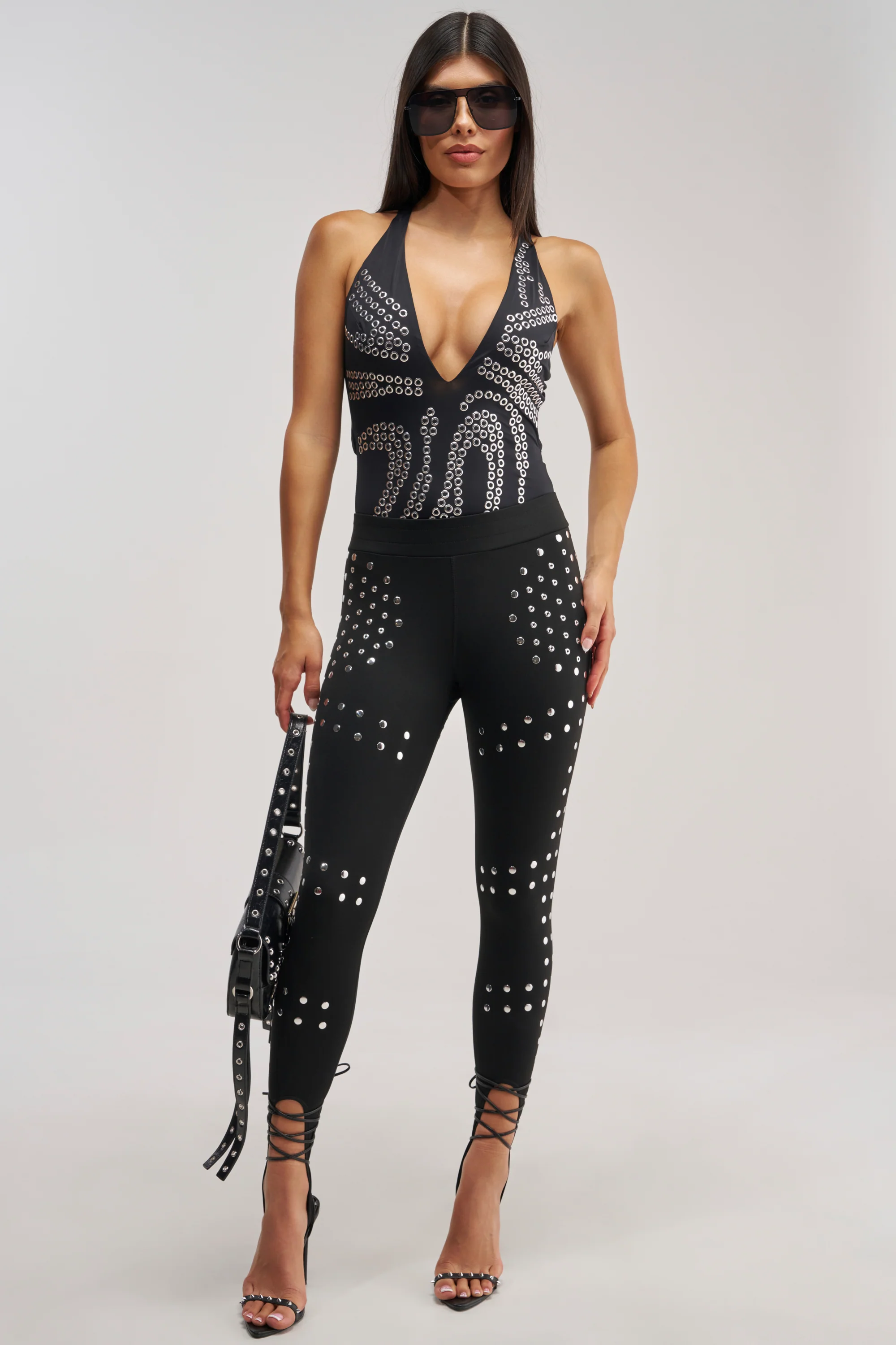 SNATCHED AND SCULPTED STUD LEGGING - Akira Store