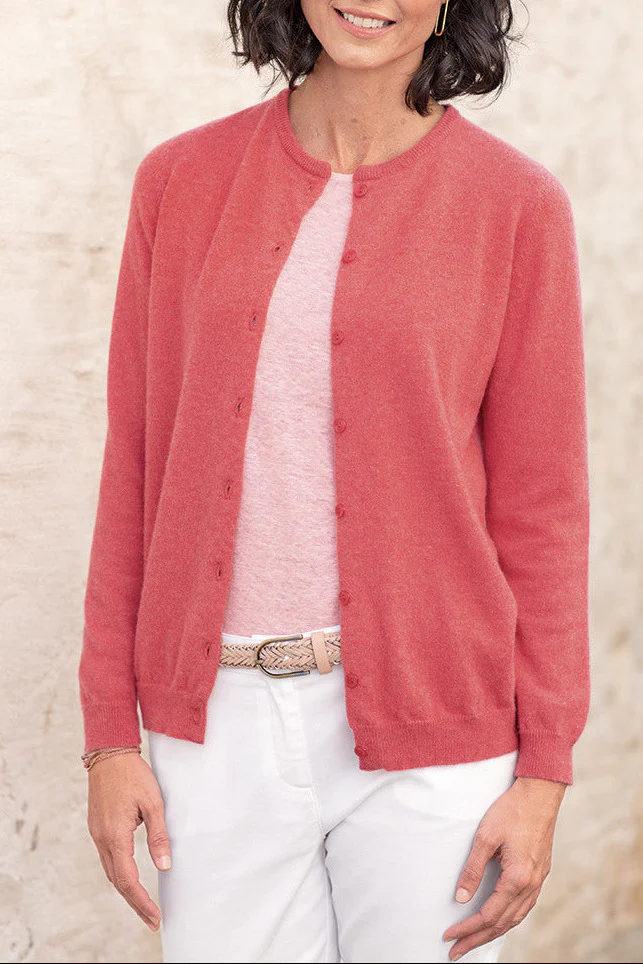 Cardigan femme en cachemire - ROSE TOURMALINE