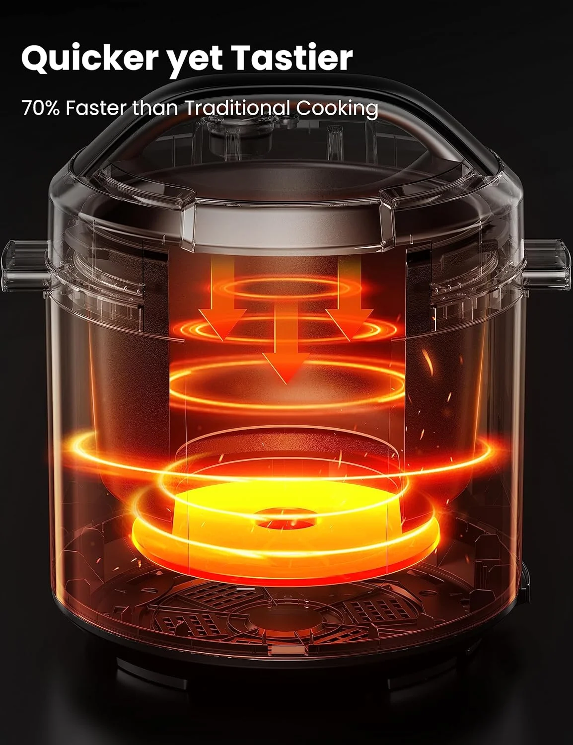 COMFEE 6QT Electric Pressure Cooker, 9 - in - 1 Instant Multi Cooker Olla de Presion Rice Cooker Slow Cooker Steamer Saut Yogurt Maker Non - Stick Pot