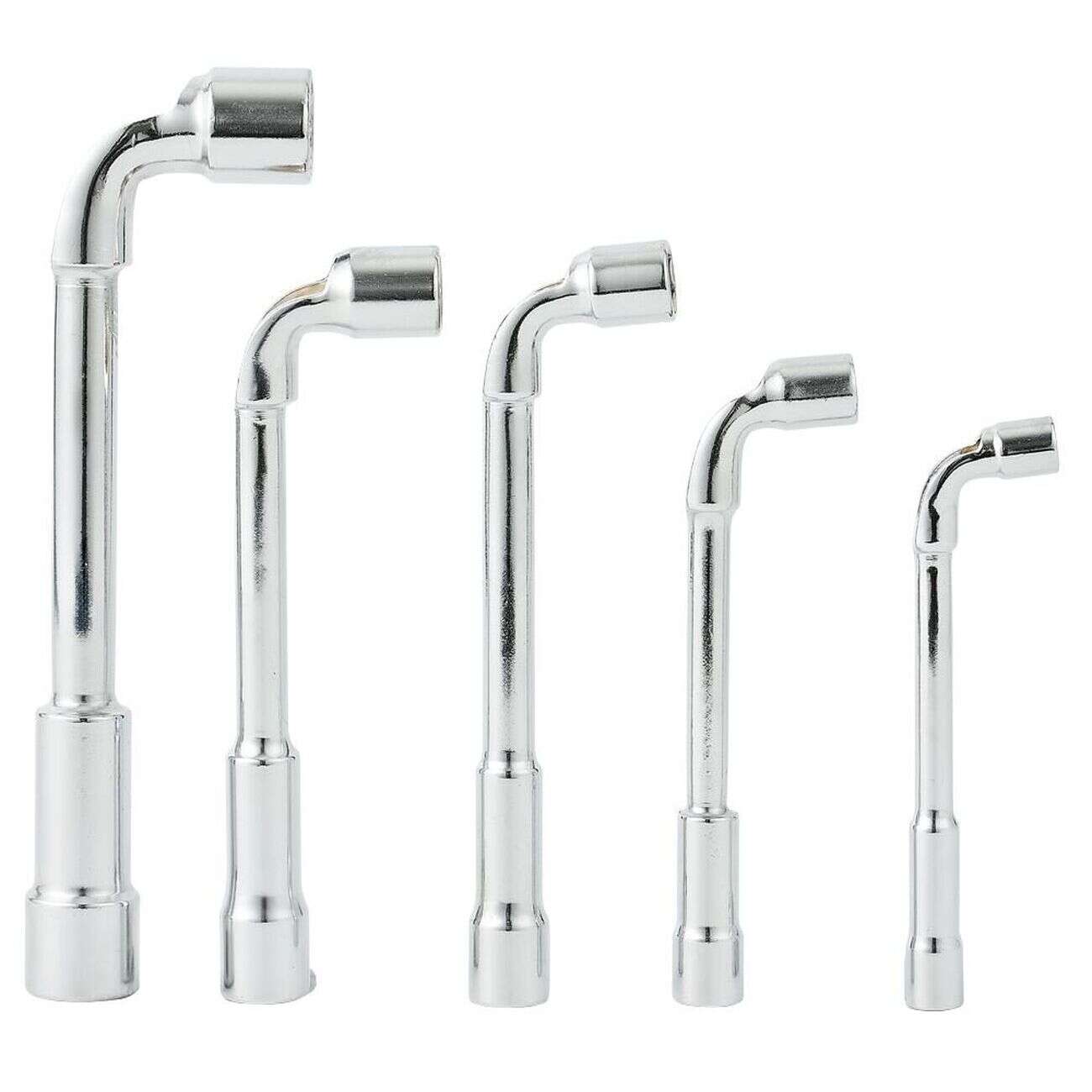 Lot de 5 clés à pipe Ø8/10/12/13/17mm métal gris