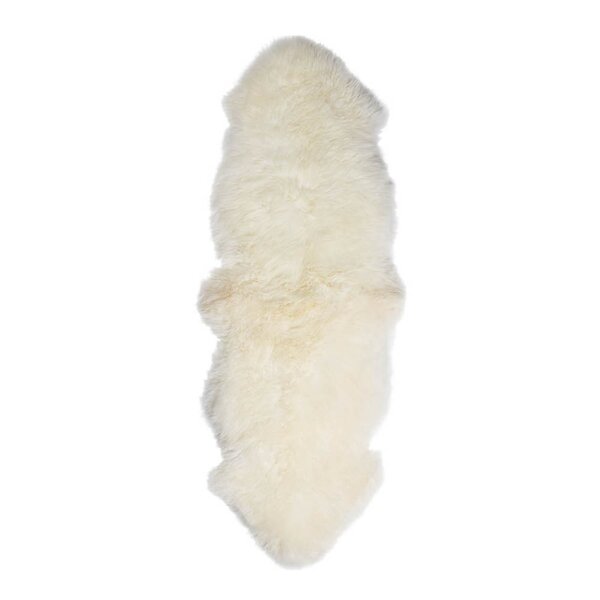 Saueskinn new zealand lang ull 160 cm ivory