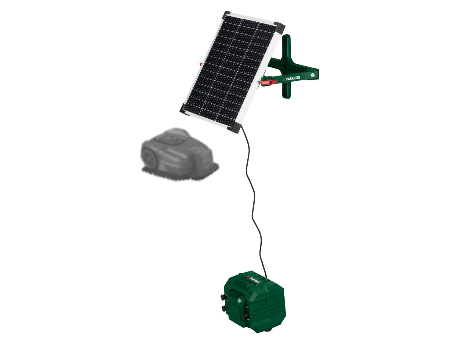 PARKSIDE Station de recharge solaire sans fil pour tondeuse robot PASLM 25 A1, 20 V