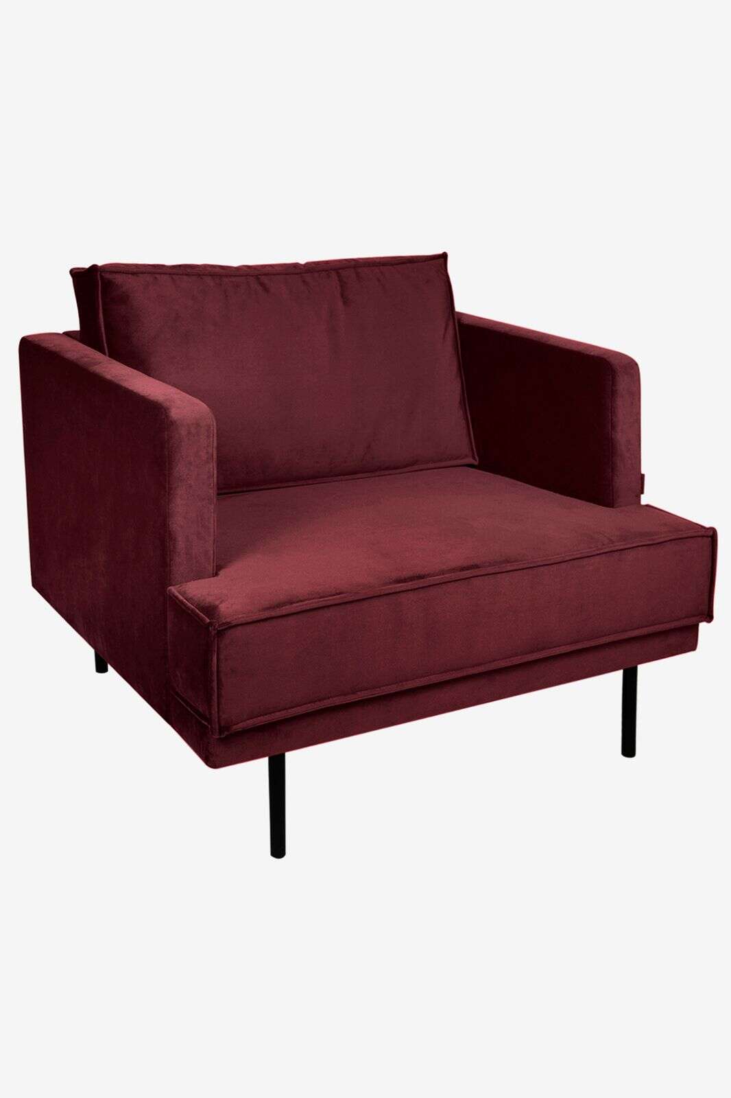 The Duchess velvet loveseat Juke wine red