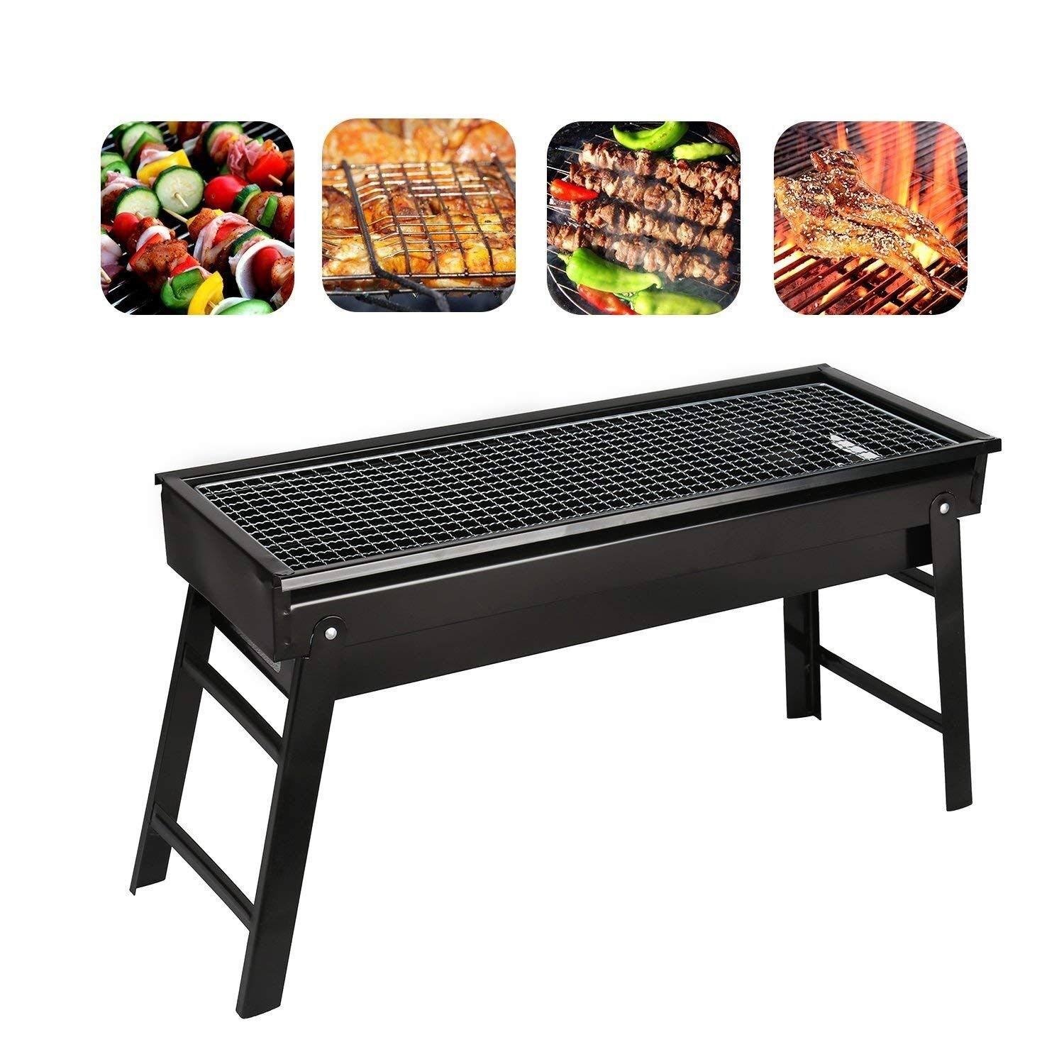 Ruutcasy Charcoal Grill,Portable Barbecue Grill Folding BBQ Grill,Small Barbecue Grill,Outdoor Grill Tools for Camping Hiking Picnics