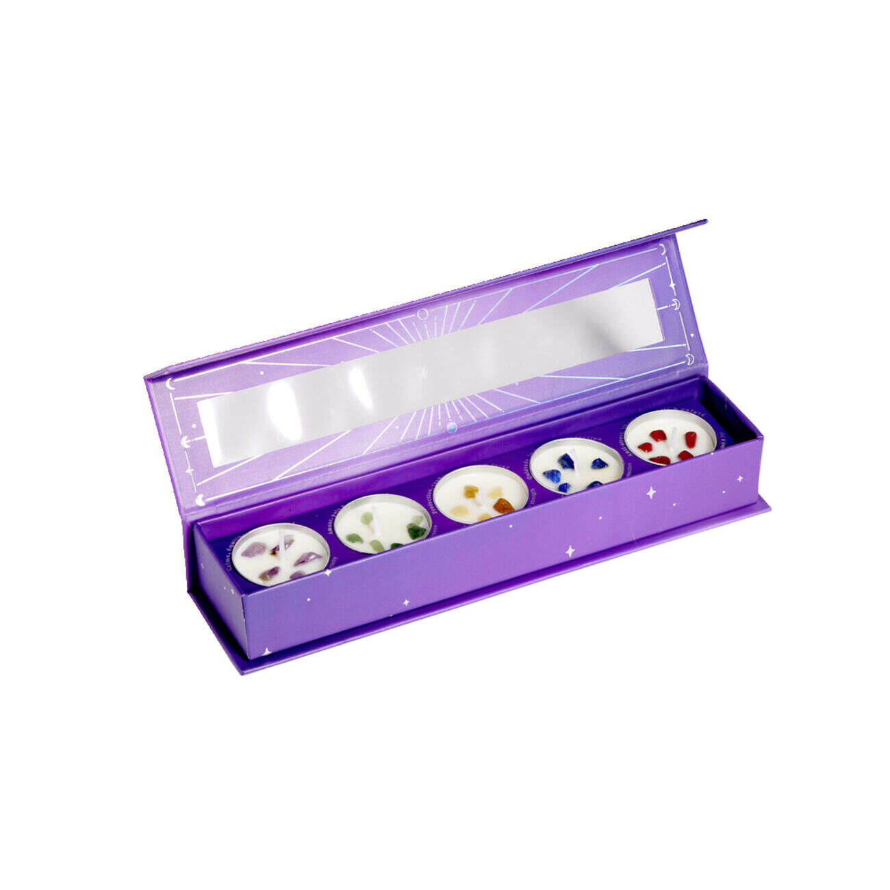 Coffret de 5 bougies chauffe plat lithothérapie