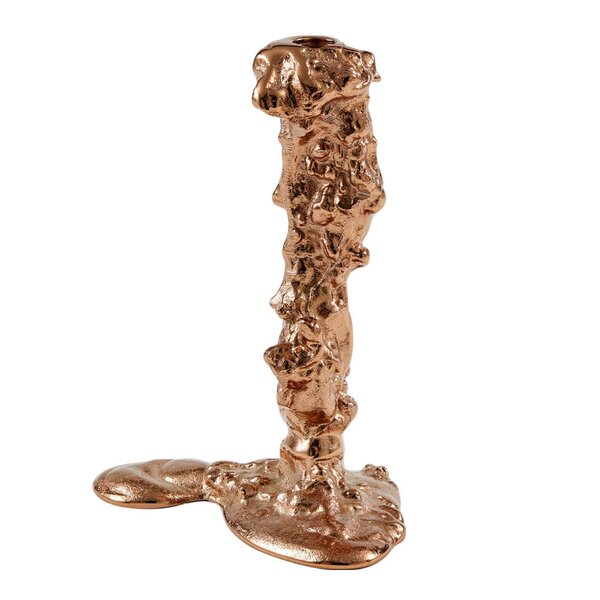 Drip lysestake L 25 cm rosegull