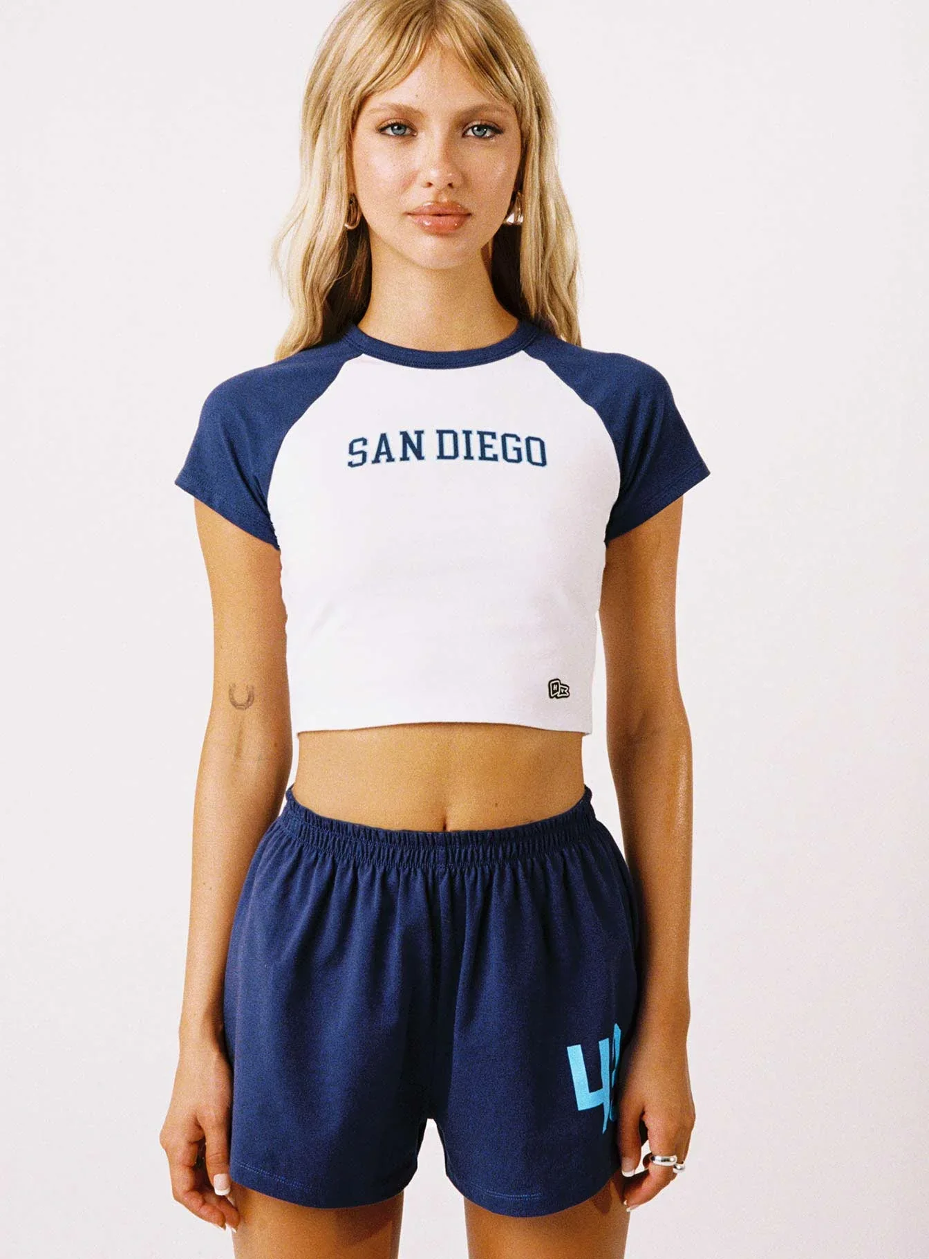 USD Homerun Tee Navy White
