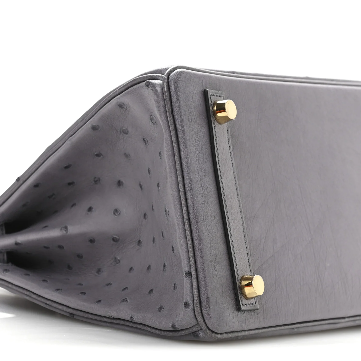 Ostrich Birkin 25 Gris Agate