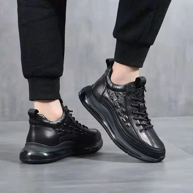 Chaussures Décontractées Homme en Cuir de Vachette avec Coussin d’Air